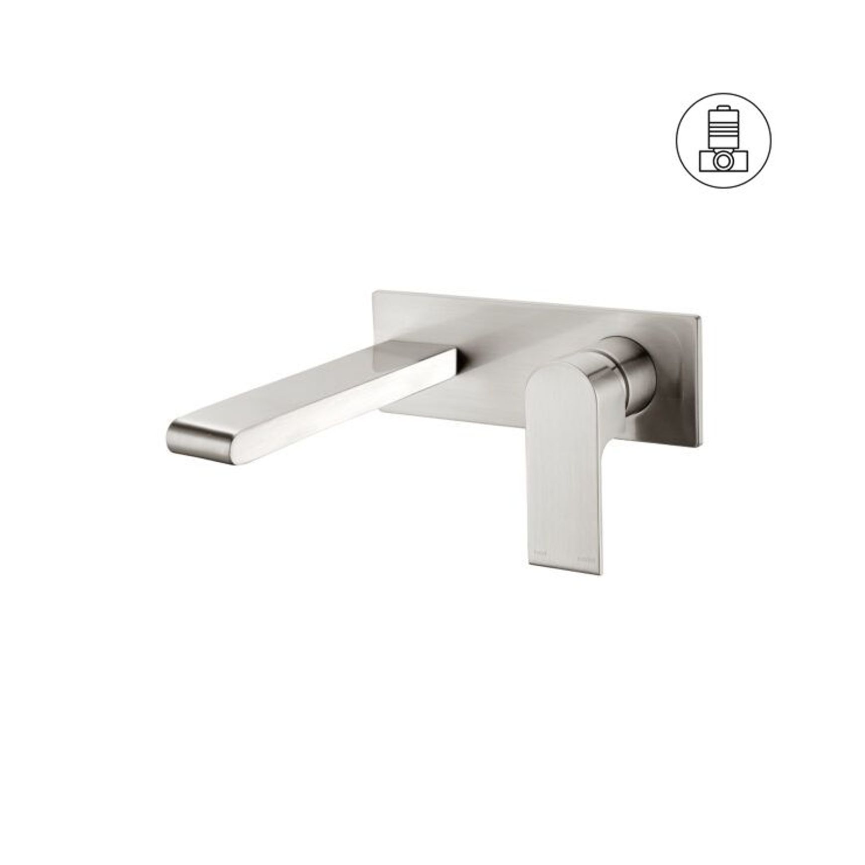 Bianca Wall Basin/Bath Mixer 187mm | Brushed Nickel