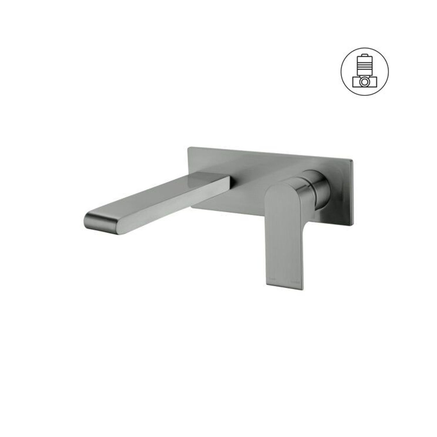 Bianca Wall Basin/Bath Mixer 187mm | Gun Metal