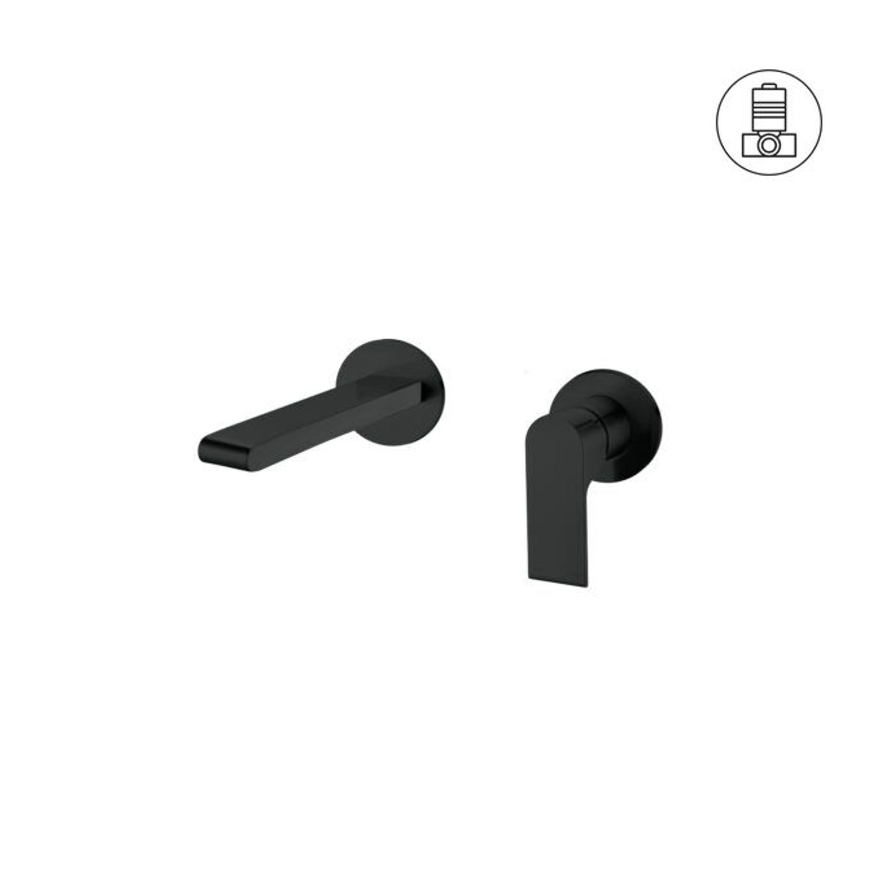 Bianca Mixer Separate Back Plate 187mm | Matte Black