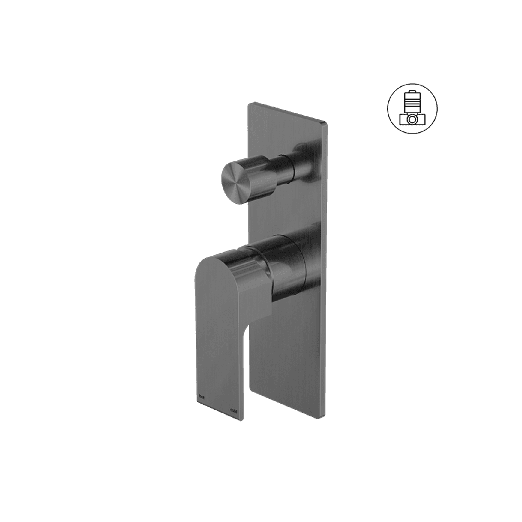 Bianca Shower Mixer & Divertor | Gun Metal