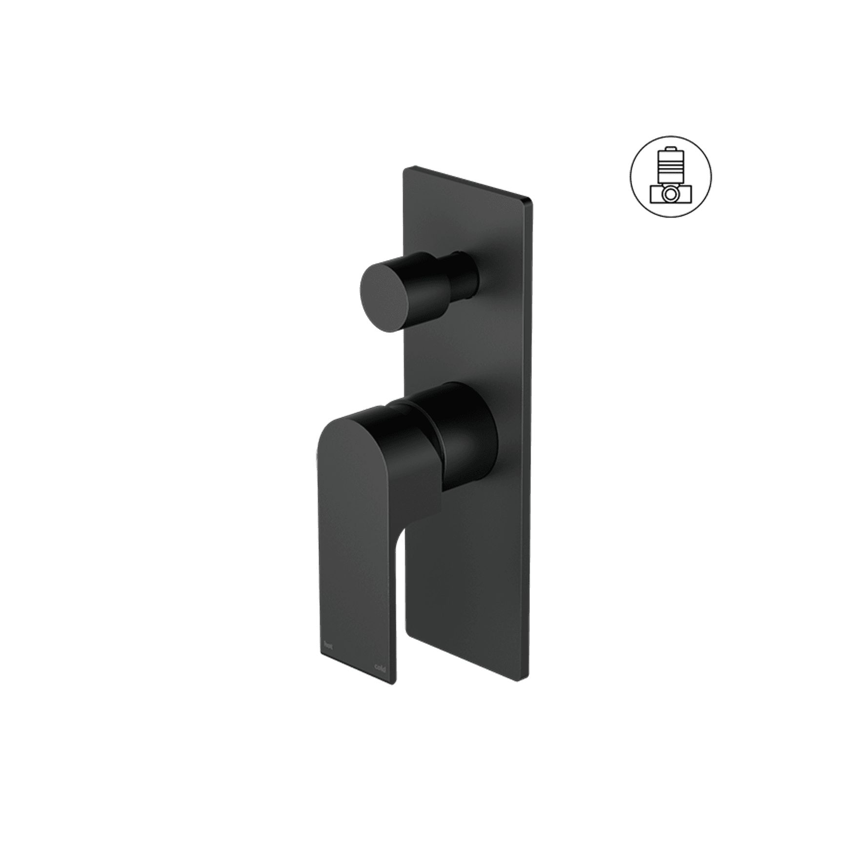 Bianca Shower Mixer & Divertor | Matte Black