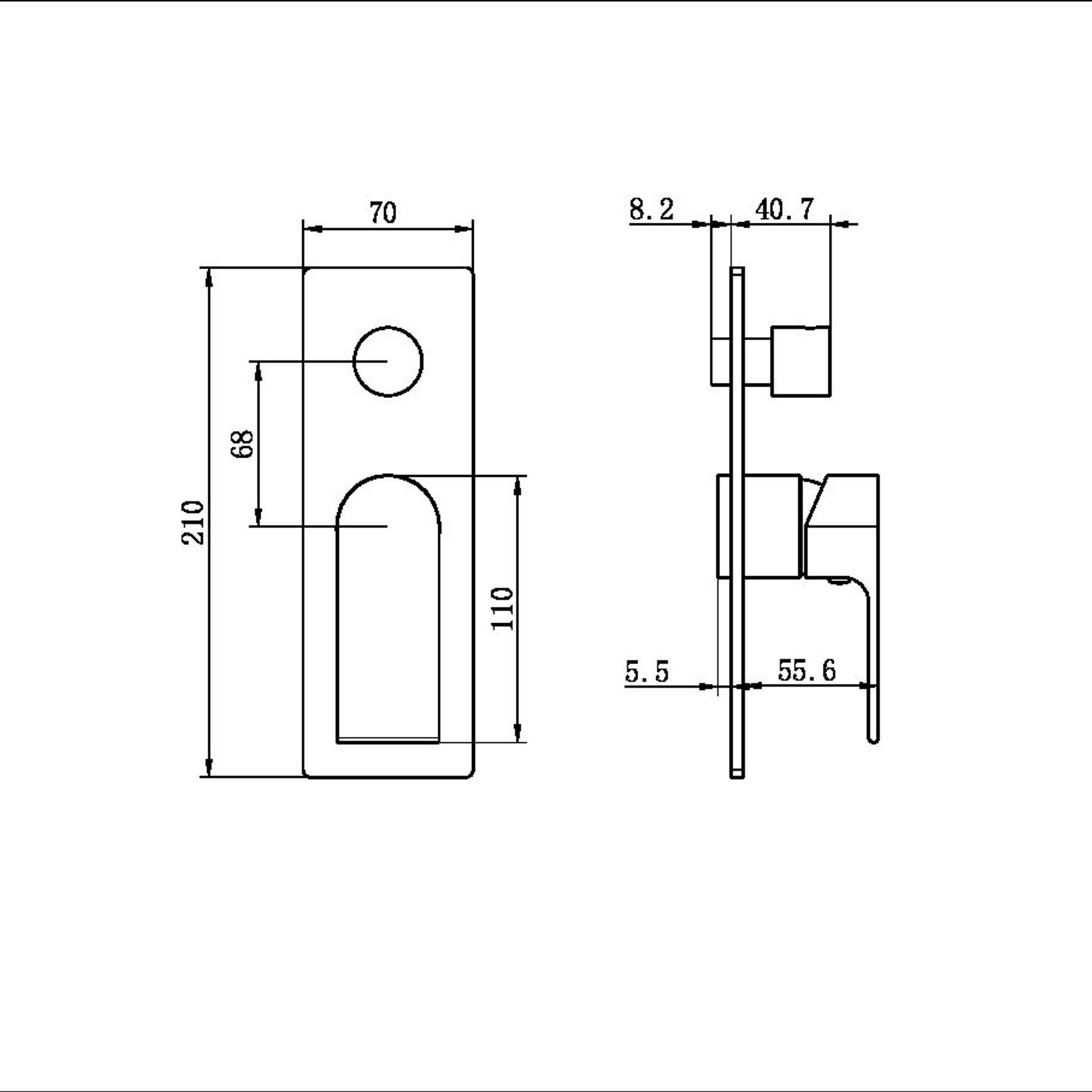Bianca Shower Mixer & Divertor Trim Kits | Gun Metal