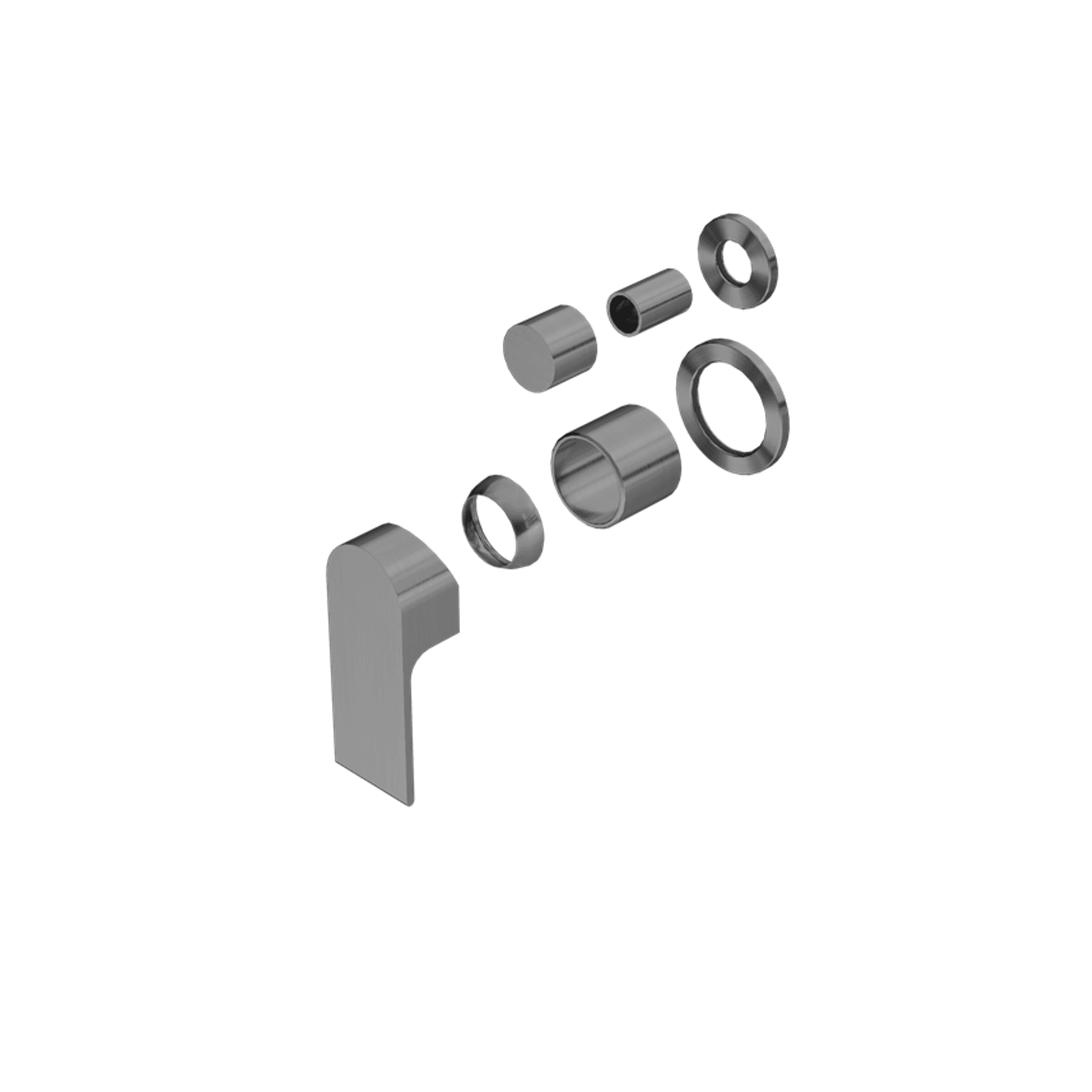 Bianca Shower Mixer & Divertor Back Plate | Gun Metal