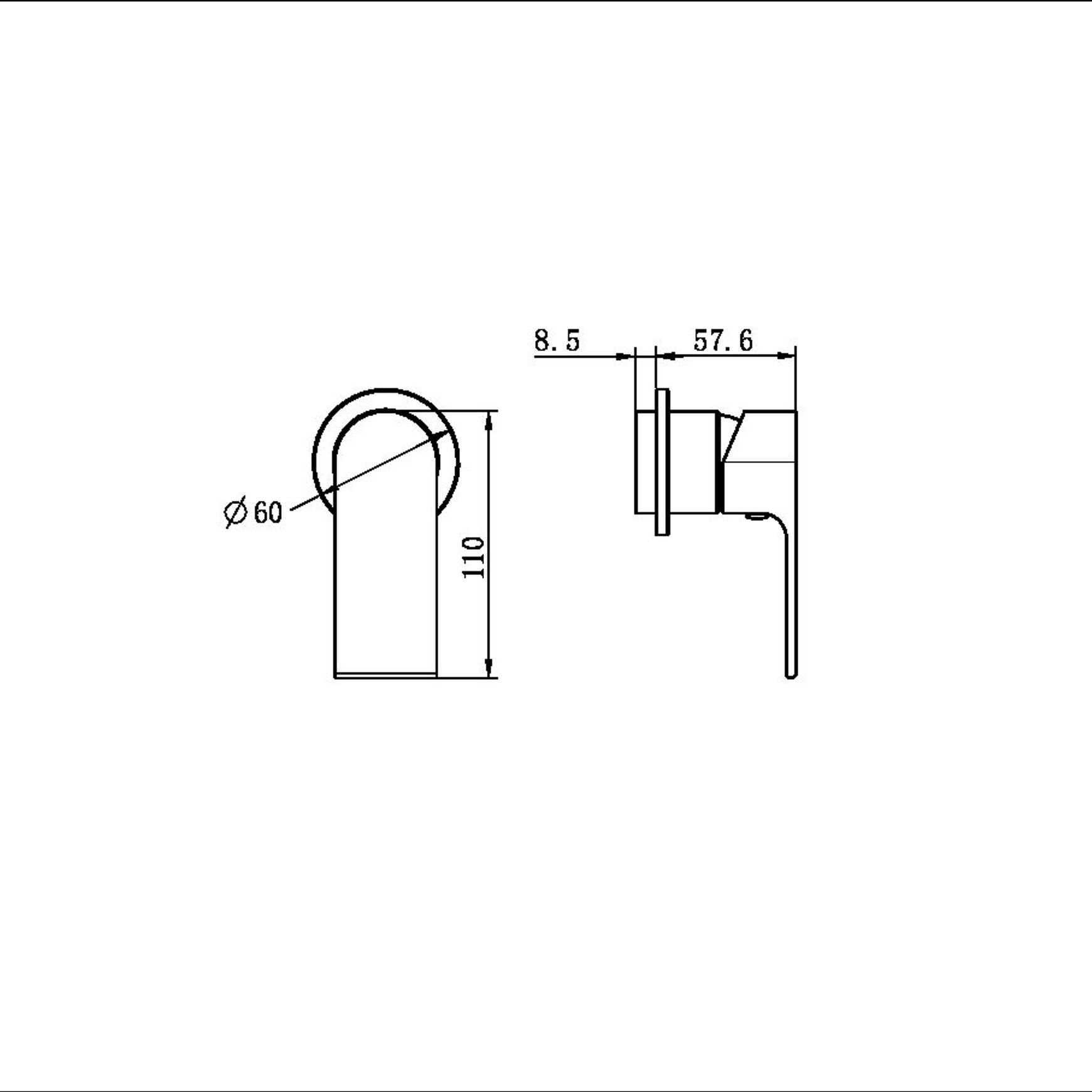 Bianca Shower Mixer 60mm Plate Trim Kits | Brushed Bronze