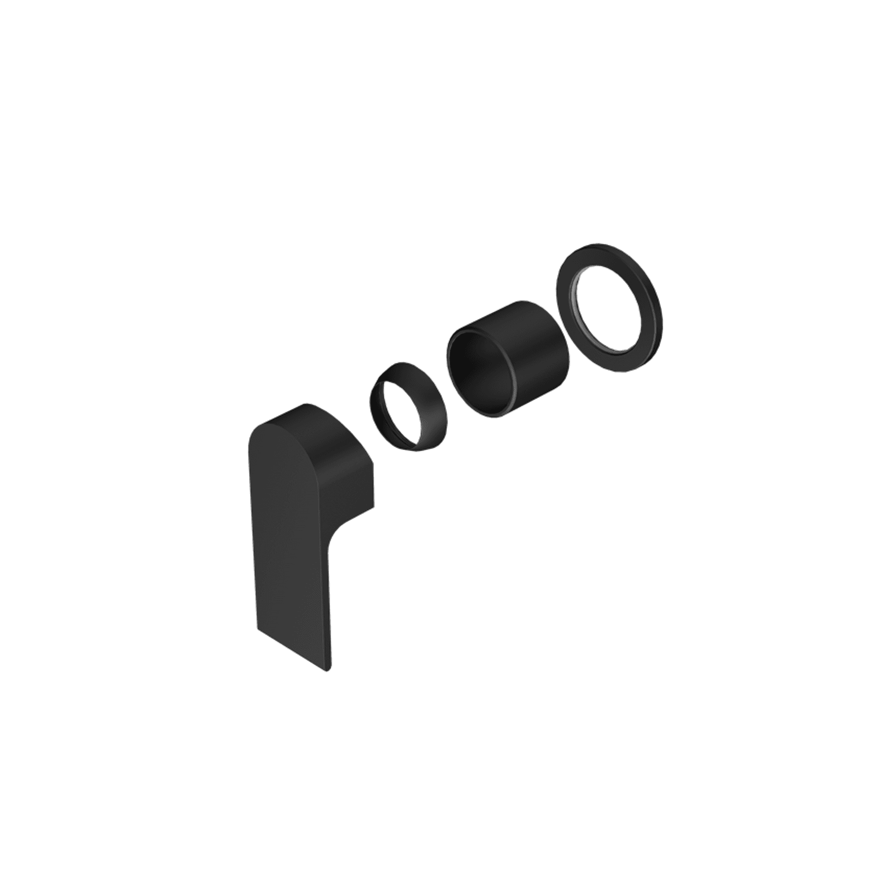 Bianca Shower Mixer 60mm Plate Trim Kits | Matte Black