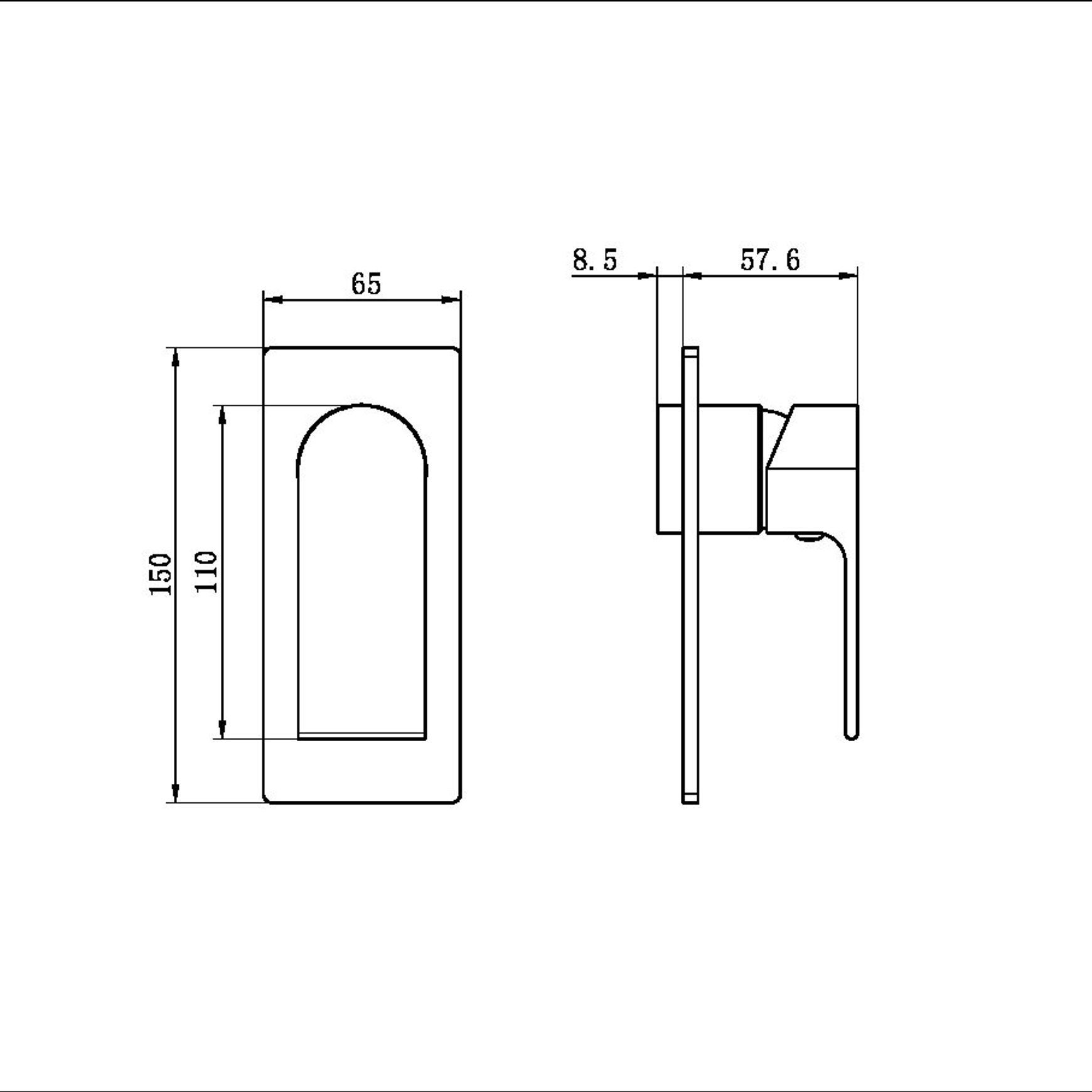 Bianca Shower Mixer Trim Kits | Matte Black