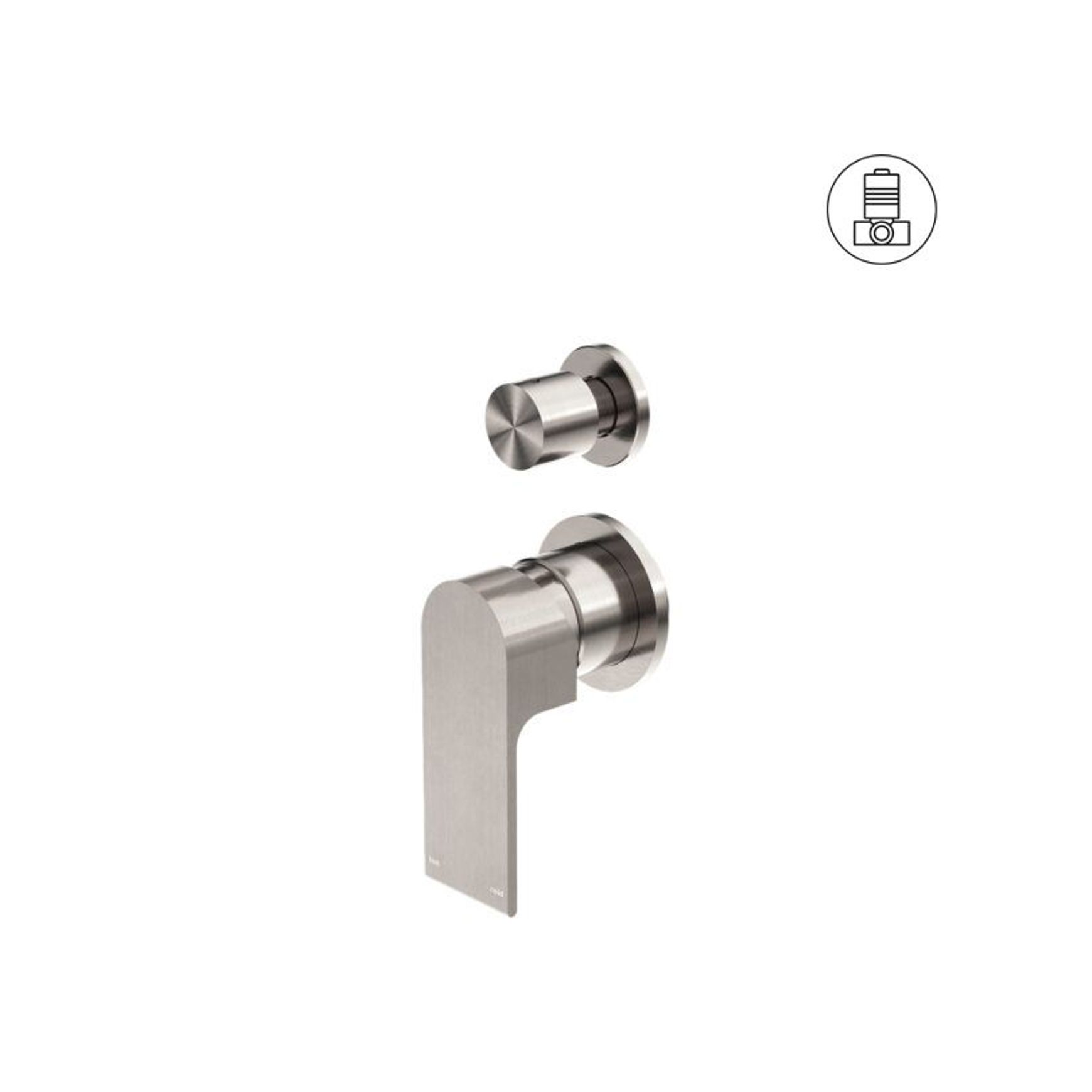Bianca Shower Mixer & Divertor Back Plate | Brushed Nickel