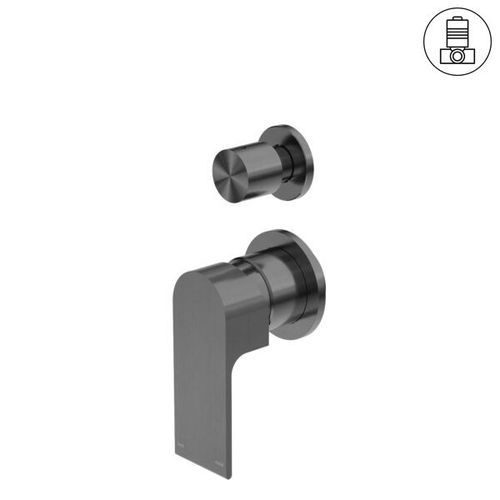 Bianca Shower Mixer & Divertor Back Plate | Gun Metal