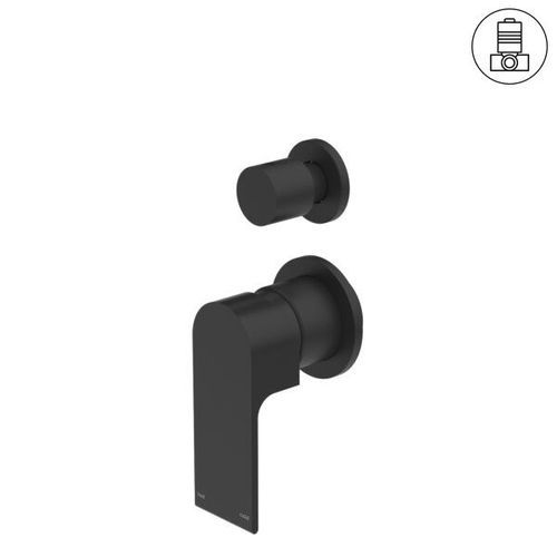 Bianca Shower Mixer & Divertor Back Plate | Matte Black