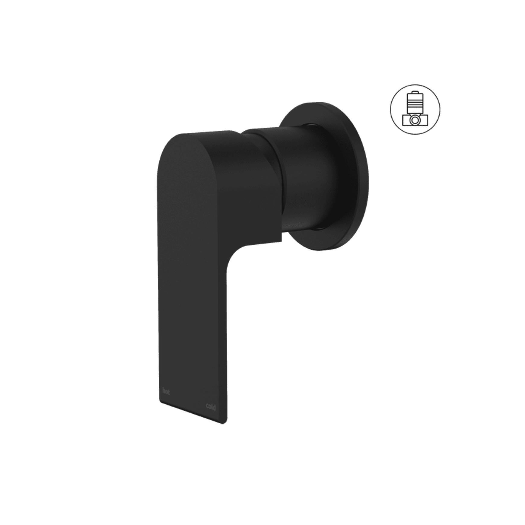 Bianca Shower Mixer 60mm Plate | Matte Black