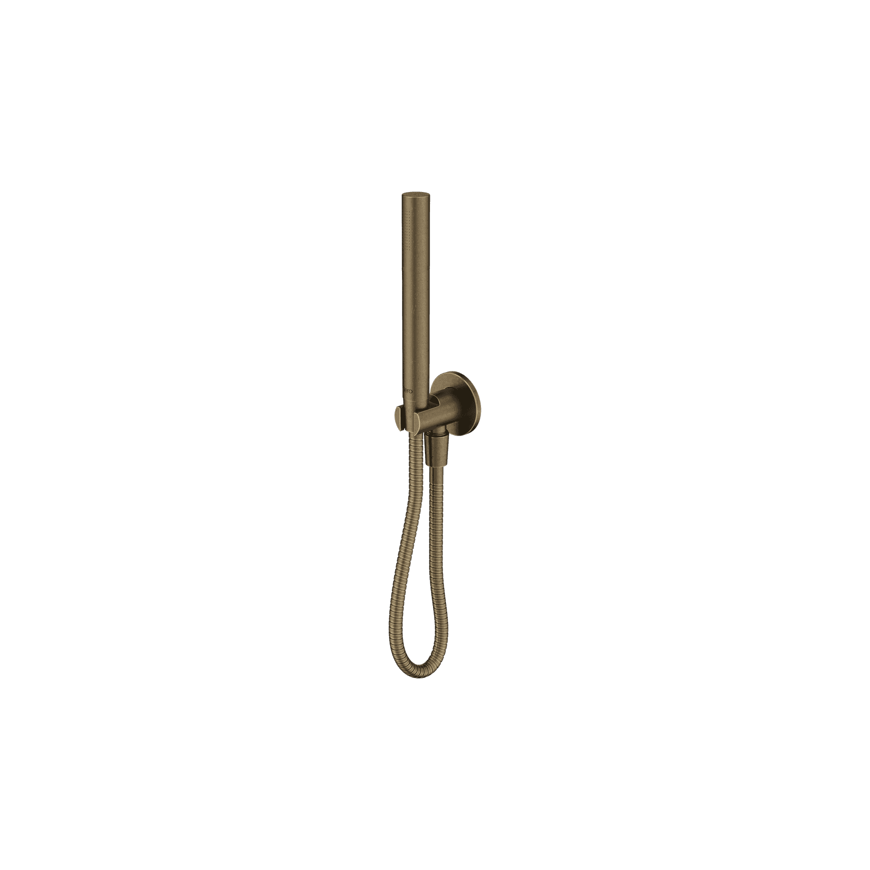 Slim Shower On Bracket II Tumbled Antique Brass