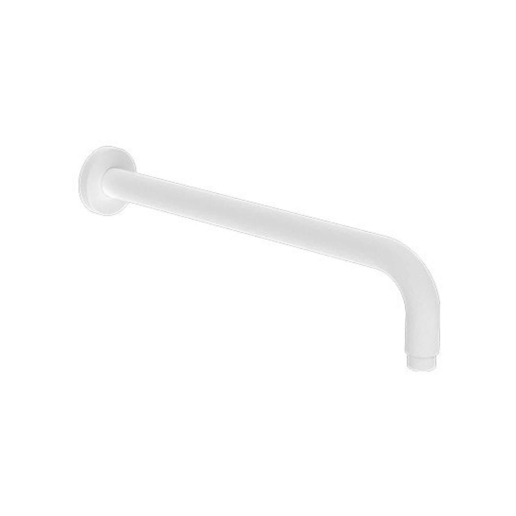 Round Shower Arm 330mm Length Matte White