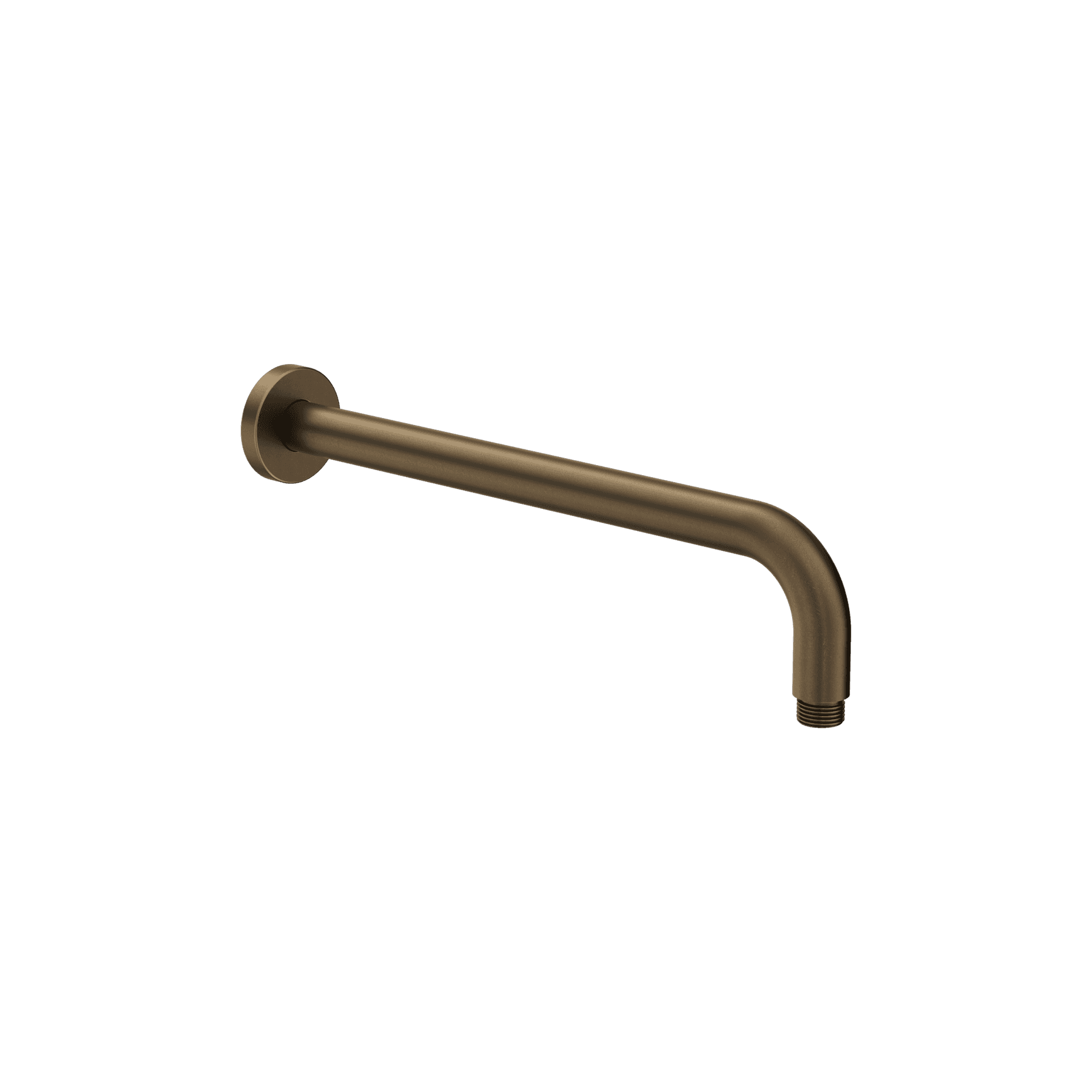 Round Shower Arm 330mm Length Tumbled Antique Brass