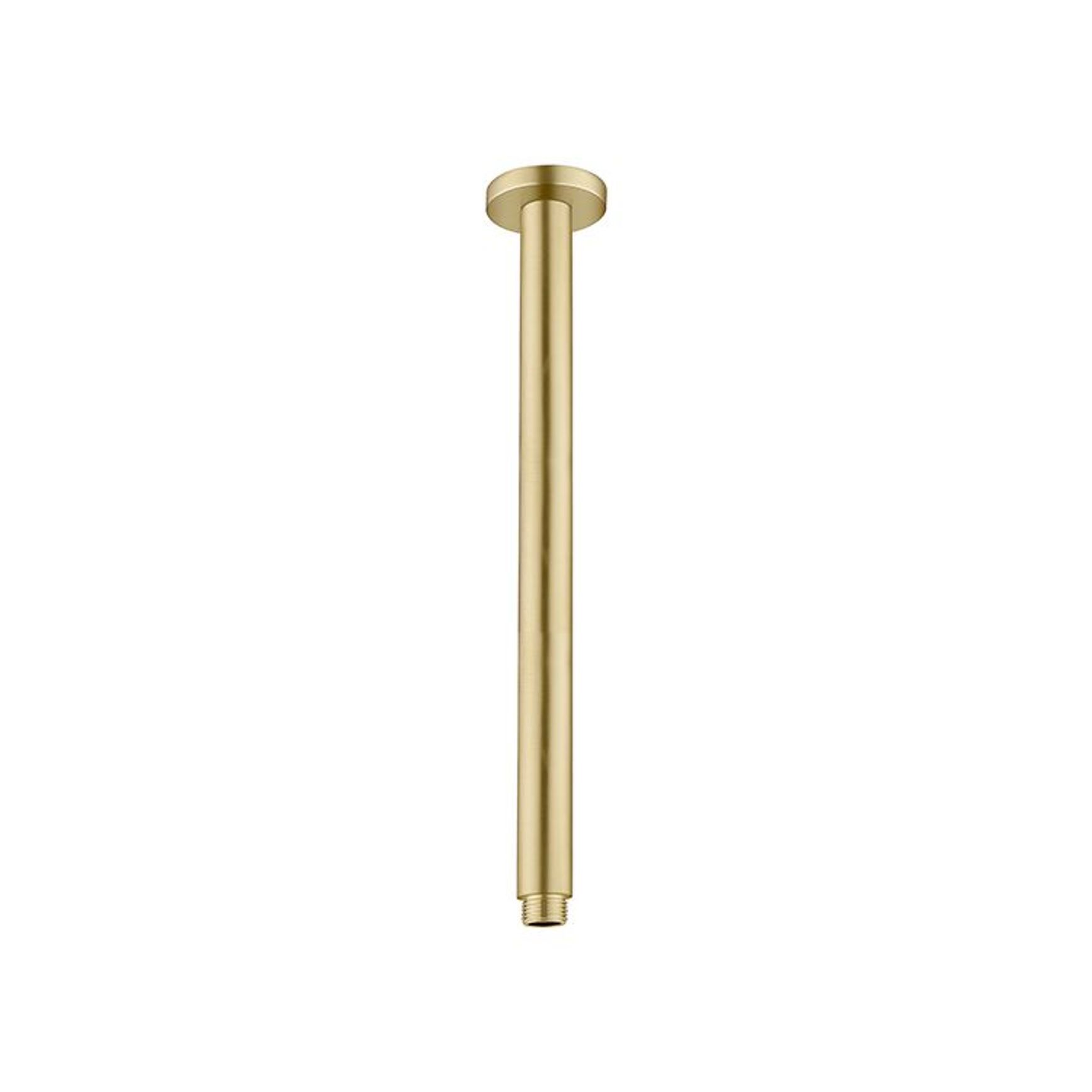 Round Ceiling Arm 300mm Length Brushed Gold
