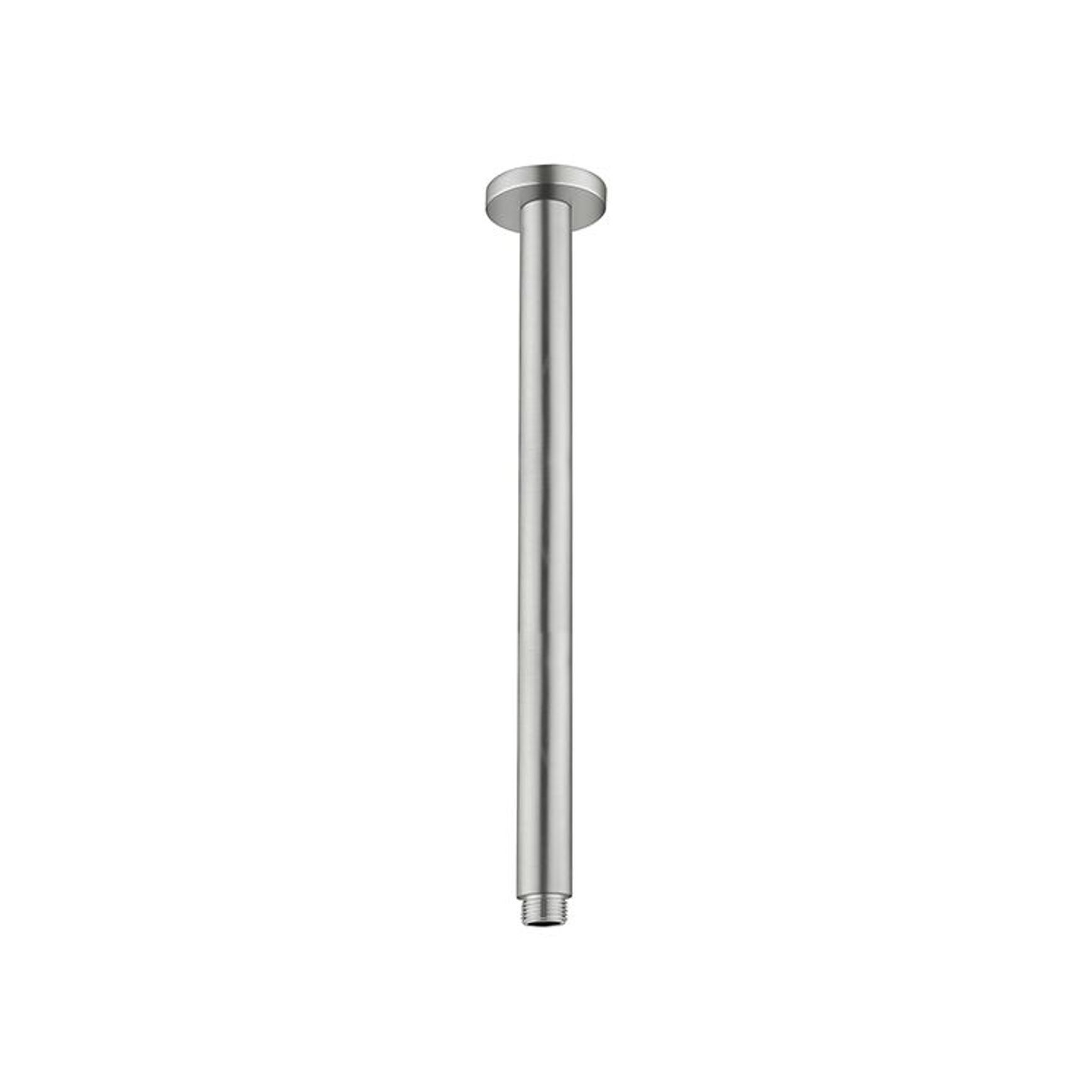 Round Ceiling Arm 300mm Length Brushed Nickel