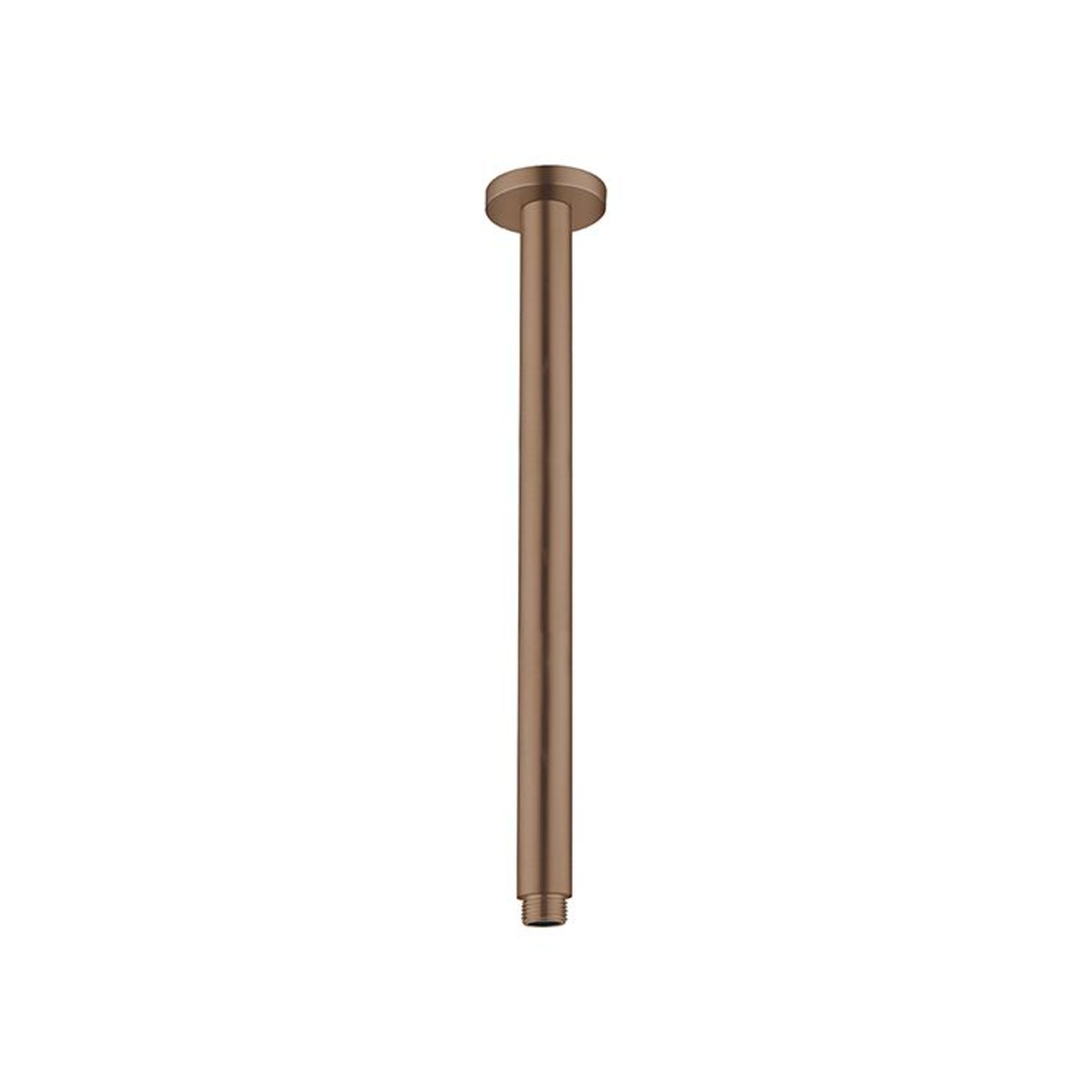 Round Ceiling Arm 300mm Length Brushed Bronze