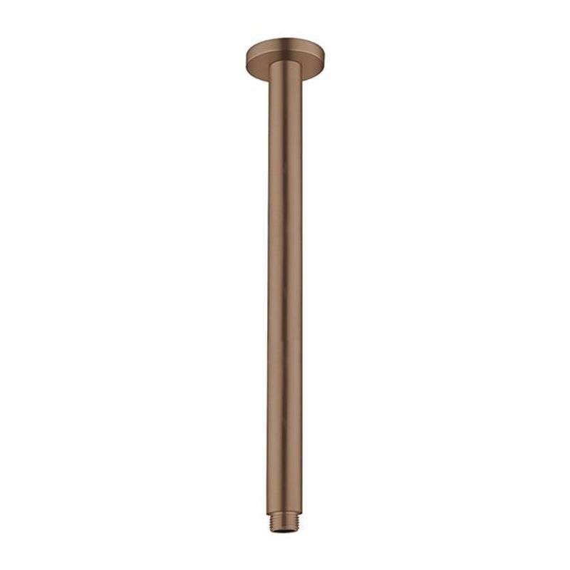 Round Ceiling Arm 300mm Length Brushed Bronze