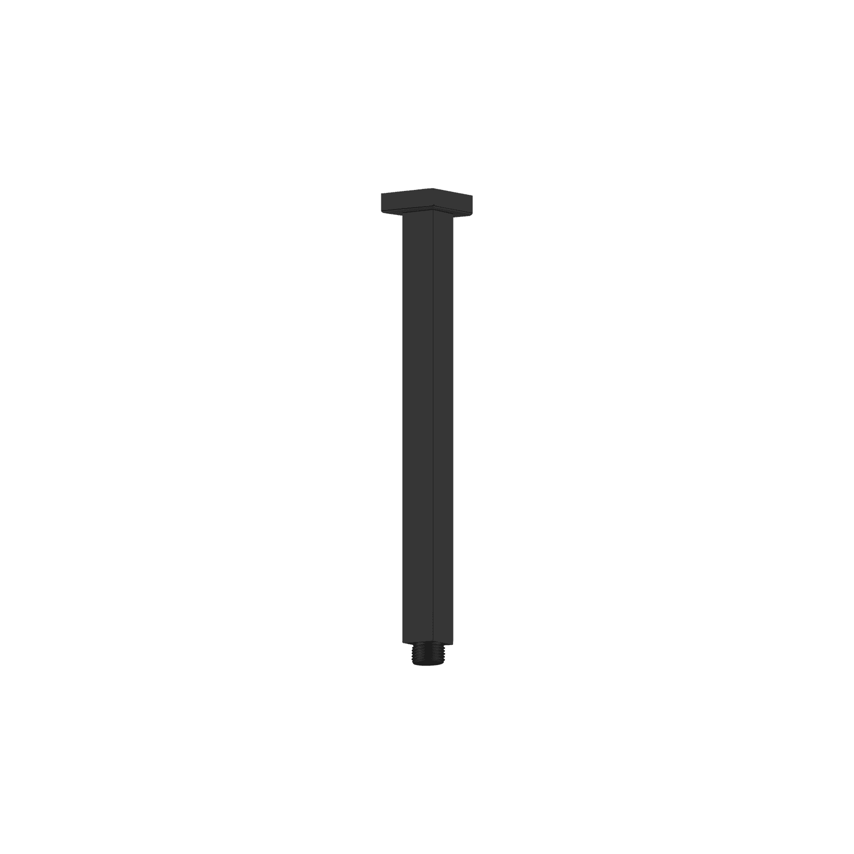 Square Ceiling Arm 300mm Length Matte Black