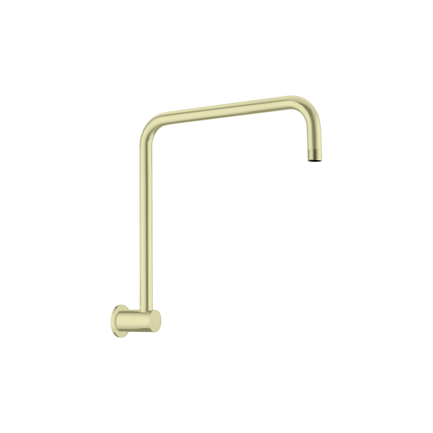 Round Swivel Shower Arm Brushed Gold