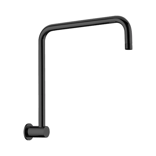 Round Swivel Shower Arm Matte Black