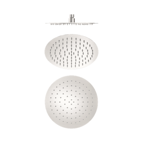 250mm Round Stainless Steel Shower Head 4 Star Rating Brushed Nickel