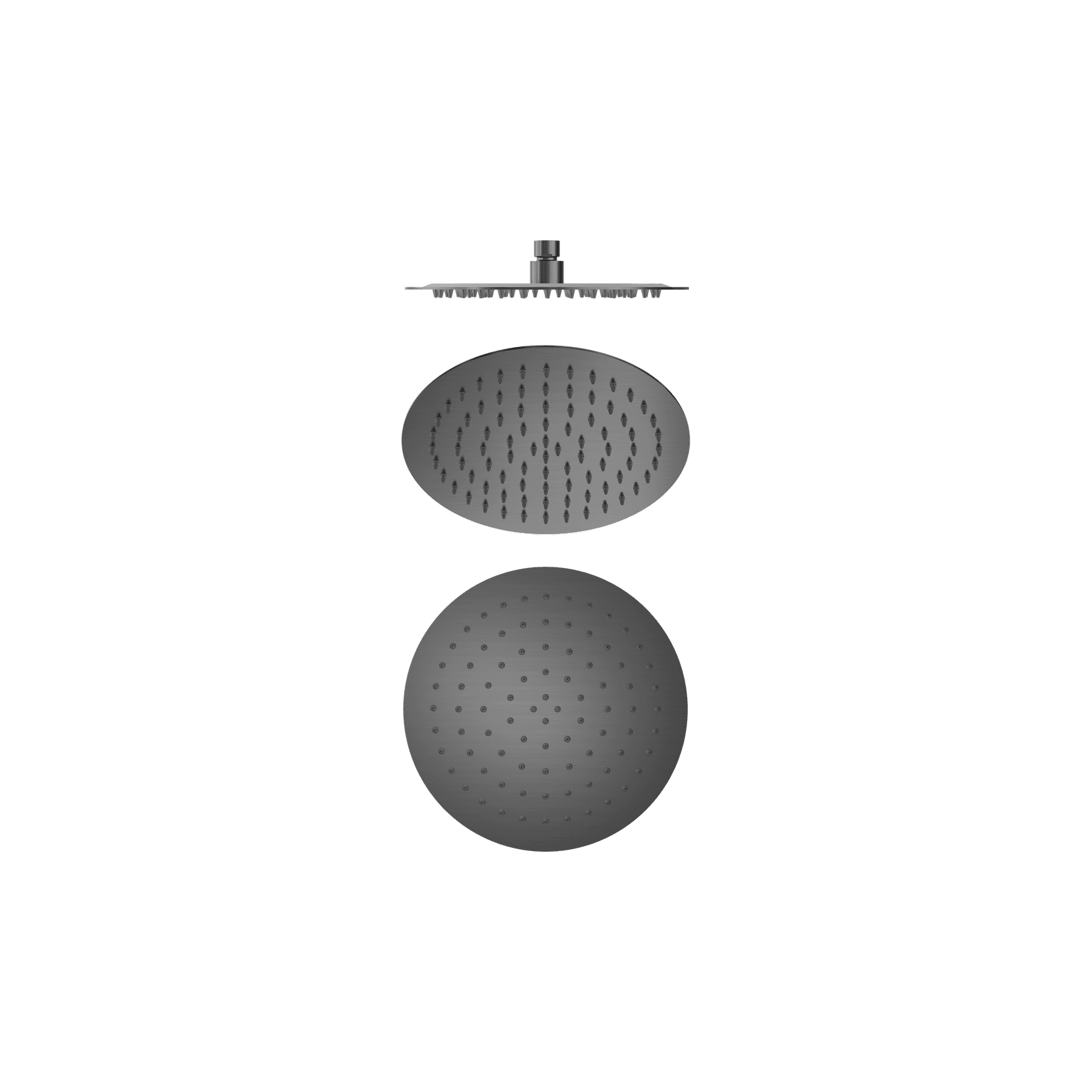 250mm Round Stainless Steel Shower Head 4 Star Rating Gun Metal