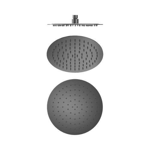 250mm Round Stainless Steel Shower Head 4 Star Rating Gun Metal