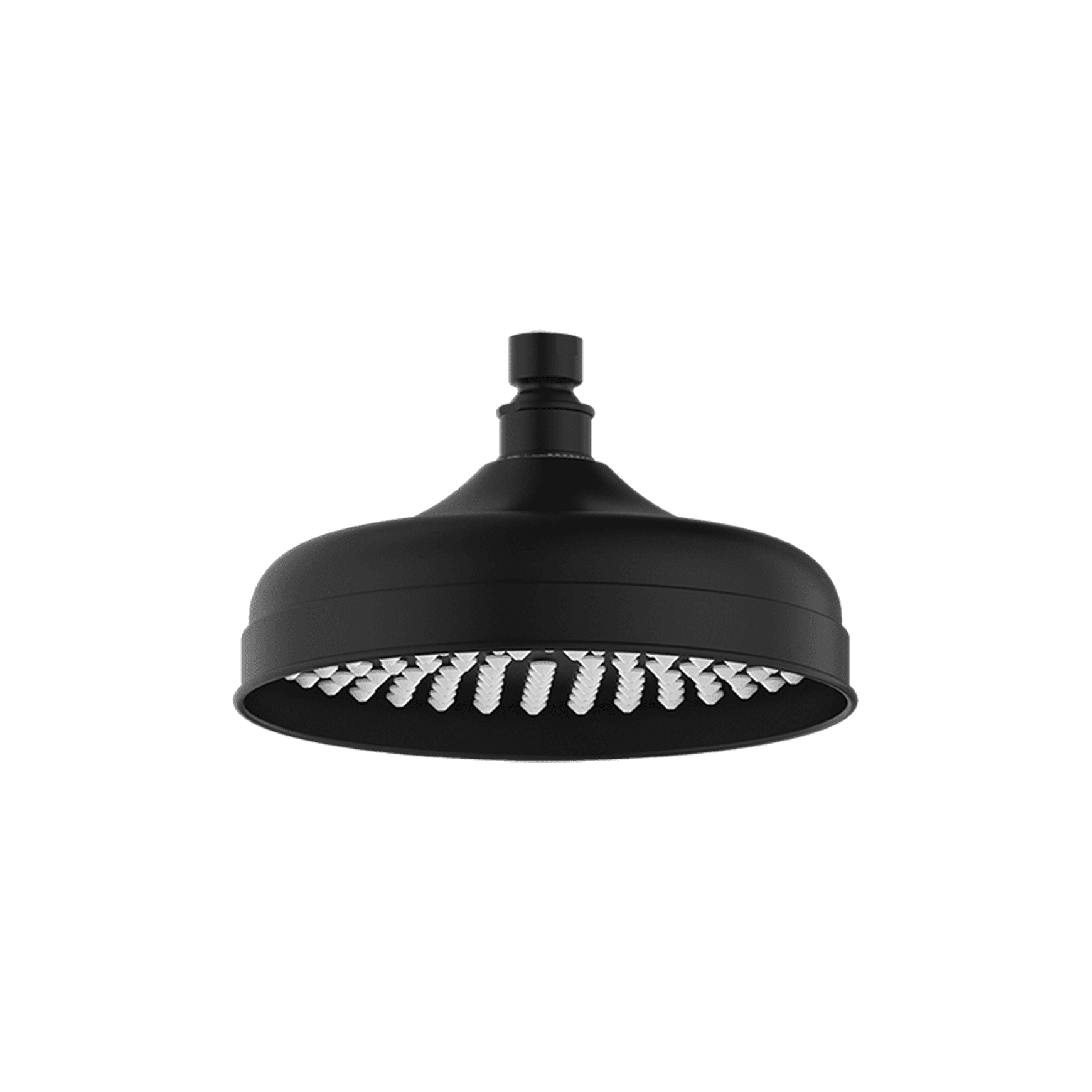 York 200mm Shower Head Matte Black