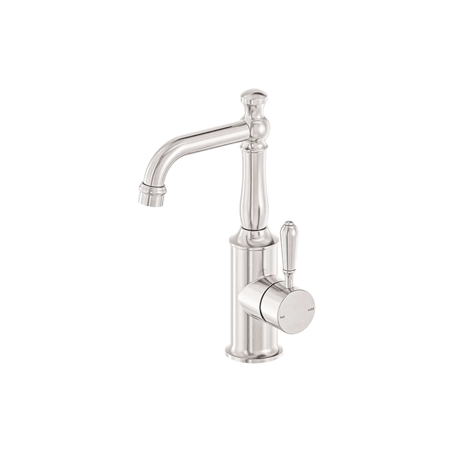York Basin Mixer With Metal Lever Brushed Nickel