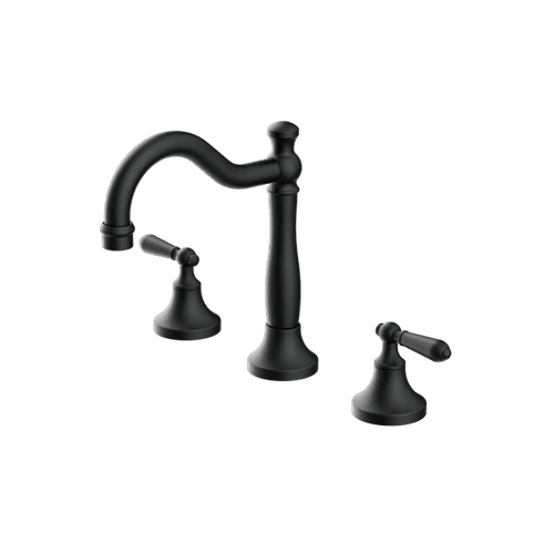 York Basin Set With Metal Lever Matte Black