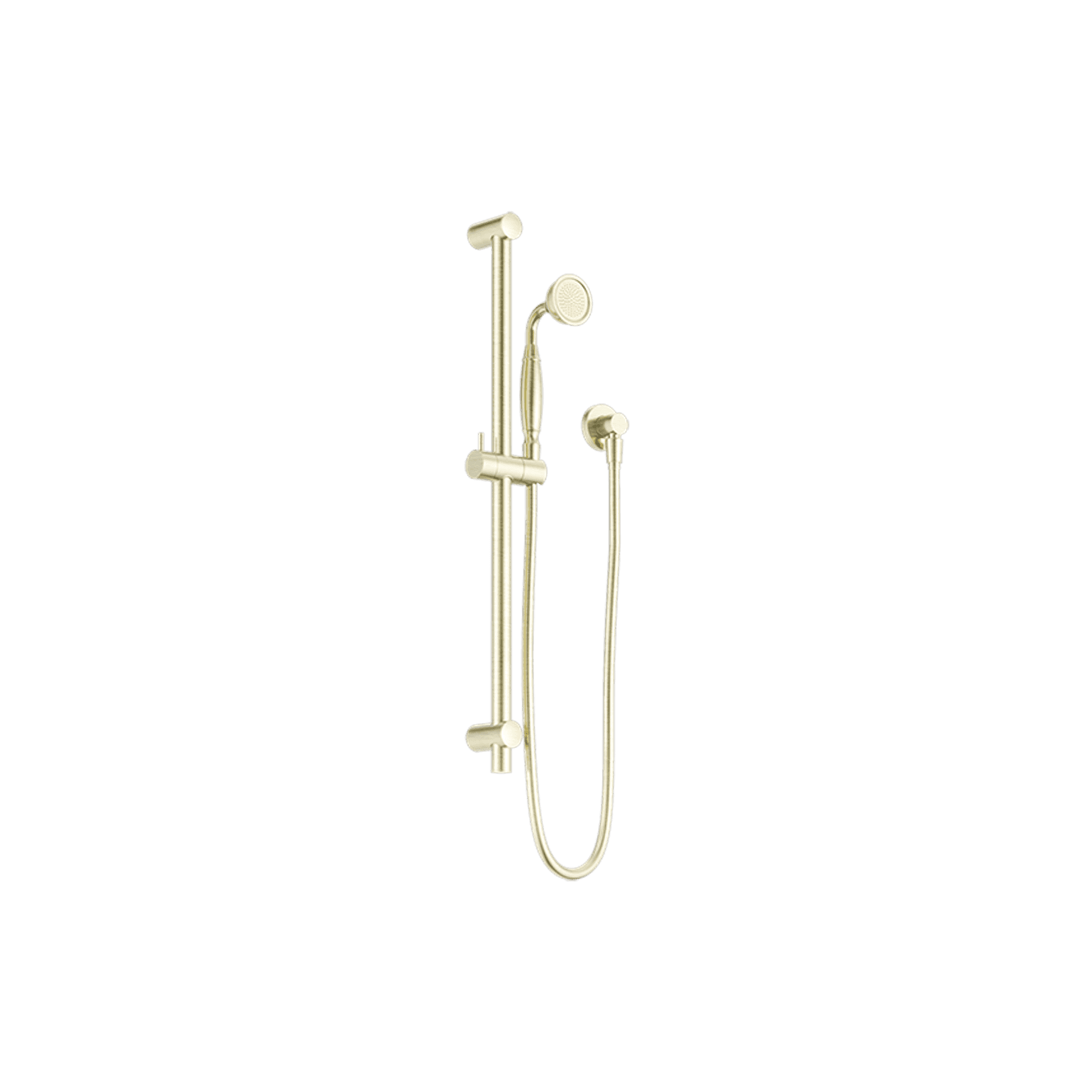 York Shower Rail With Metal Hand Shower Aged Brass