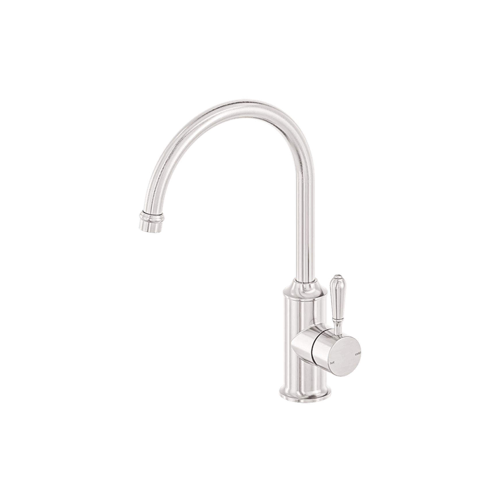 York Kitchen Mixer Gooseneck Spout With Metal Lever Brushed Nickel