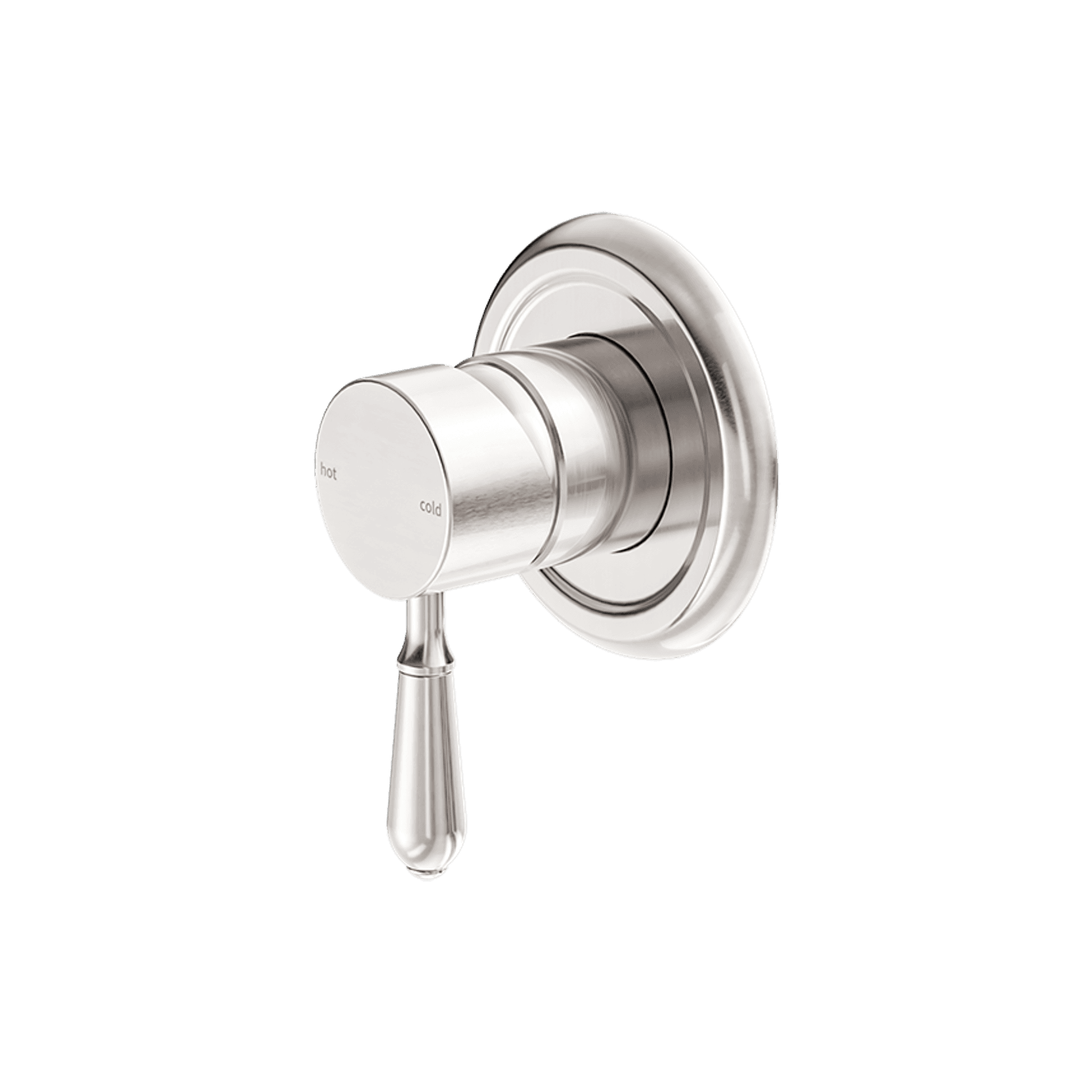 York Shower Mixer With Metal Lever Brushed Nickel