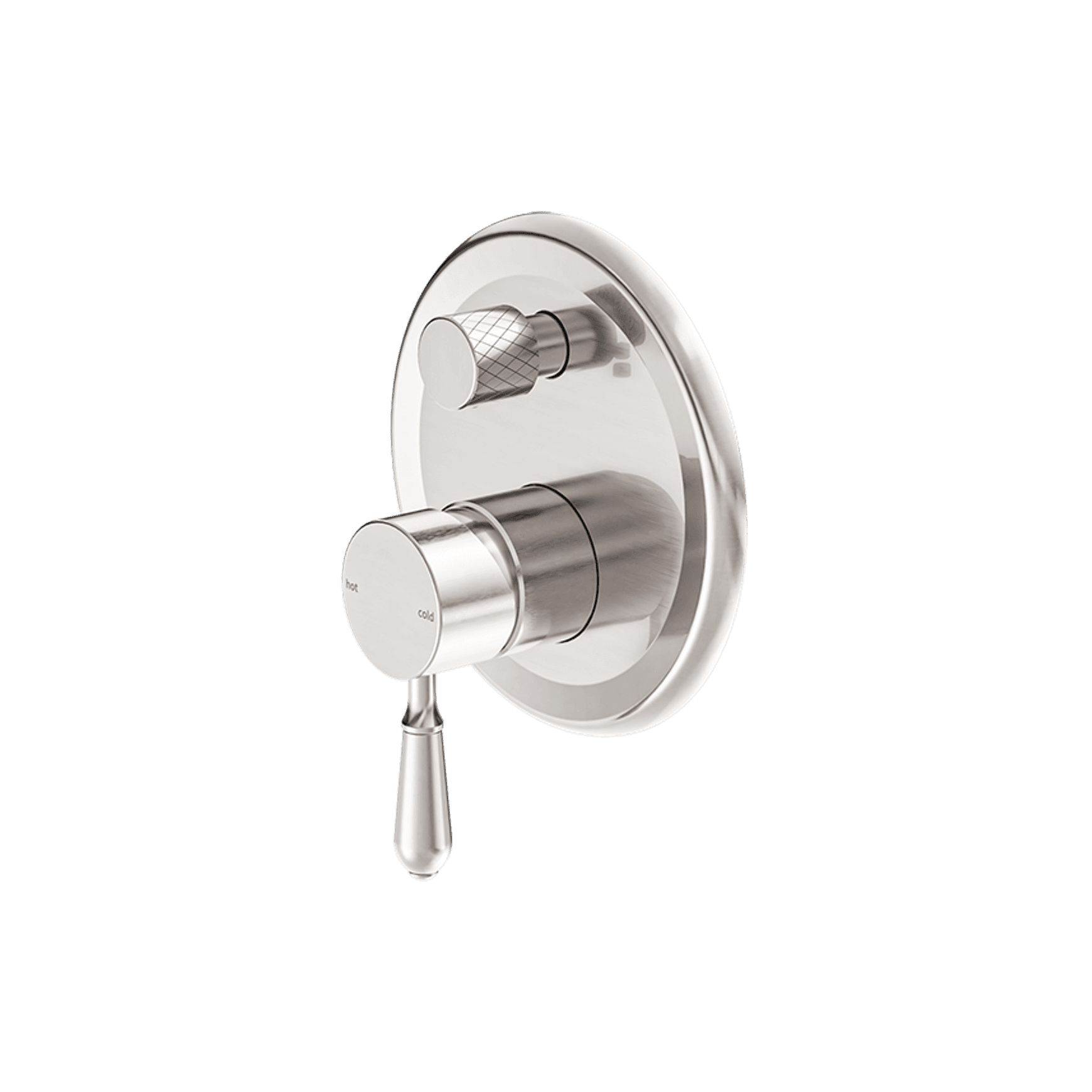 York Shower Mixer With Divertor With Metal Lever Brushed Nickel