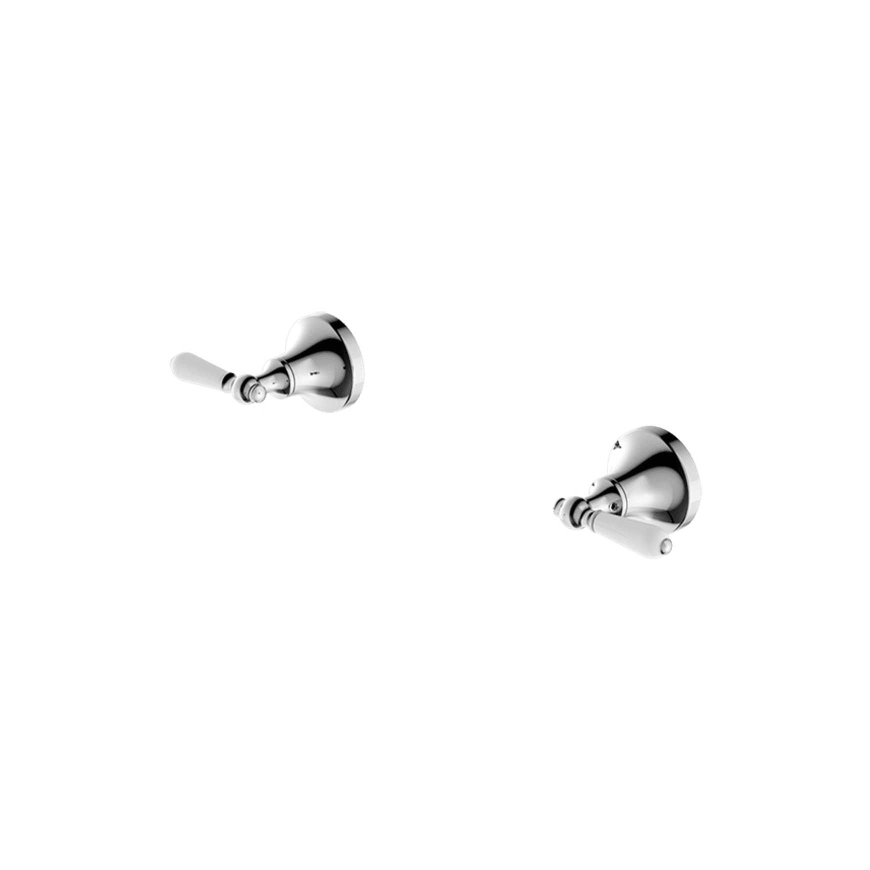 York Wall Top Assemblies With White Porcelain Lever Chrome