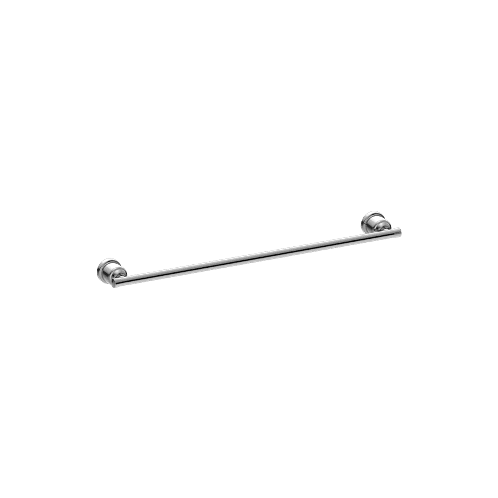 York Single Towel Rail 600mm Chrome