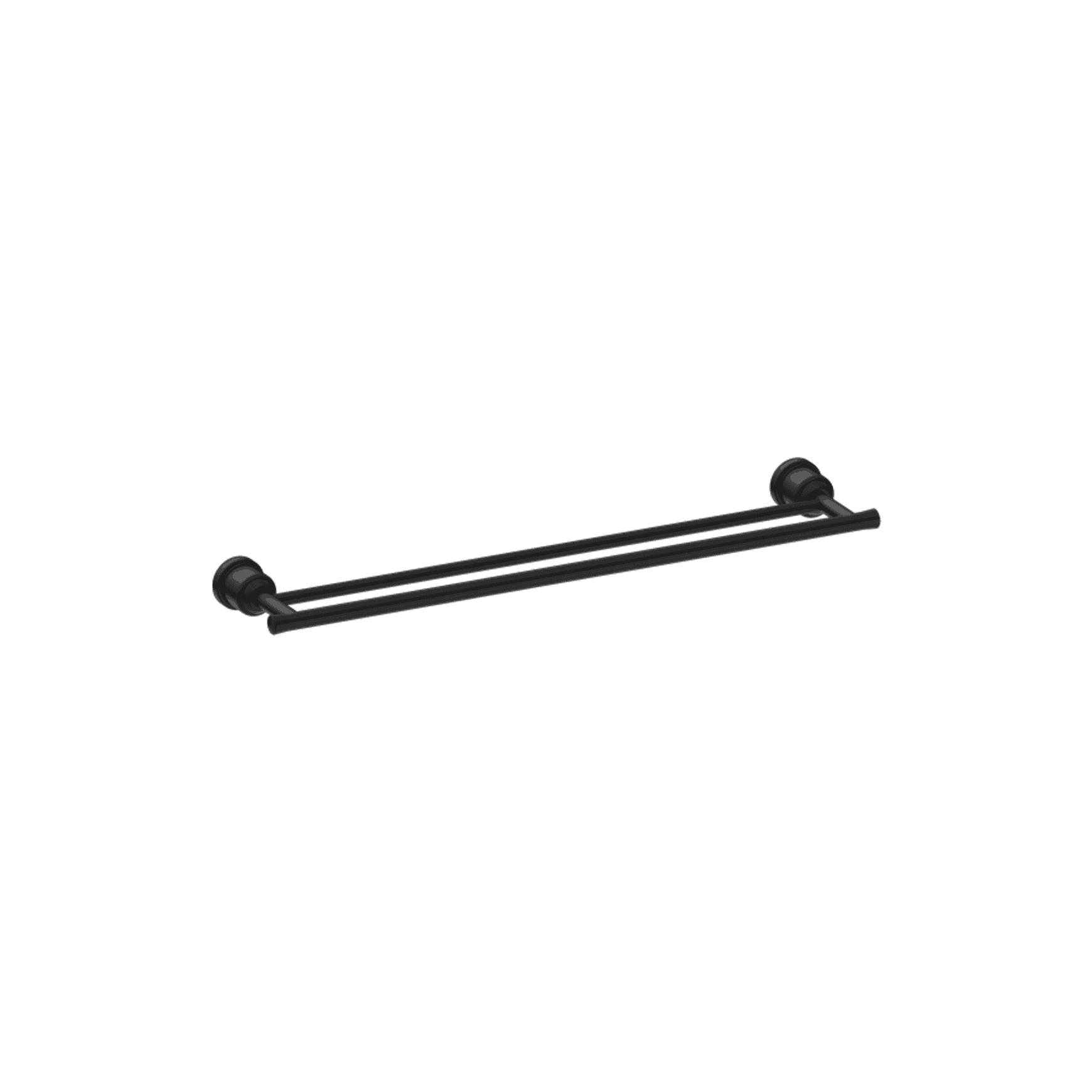 York Double Towel Rail 600mm Matte Black