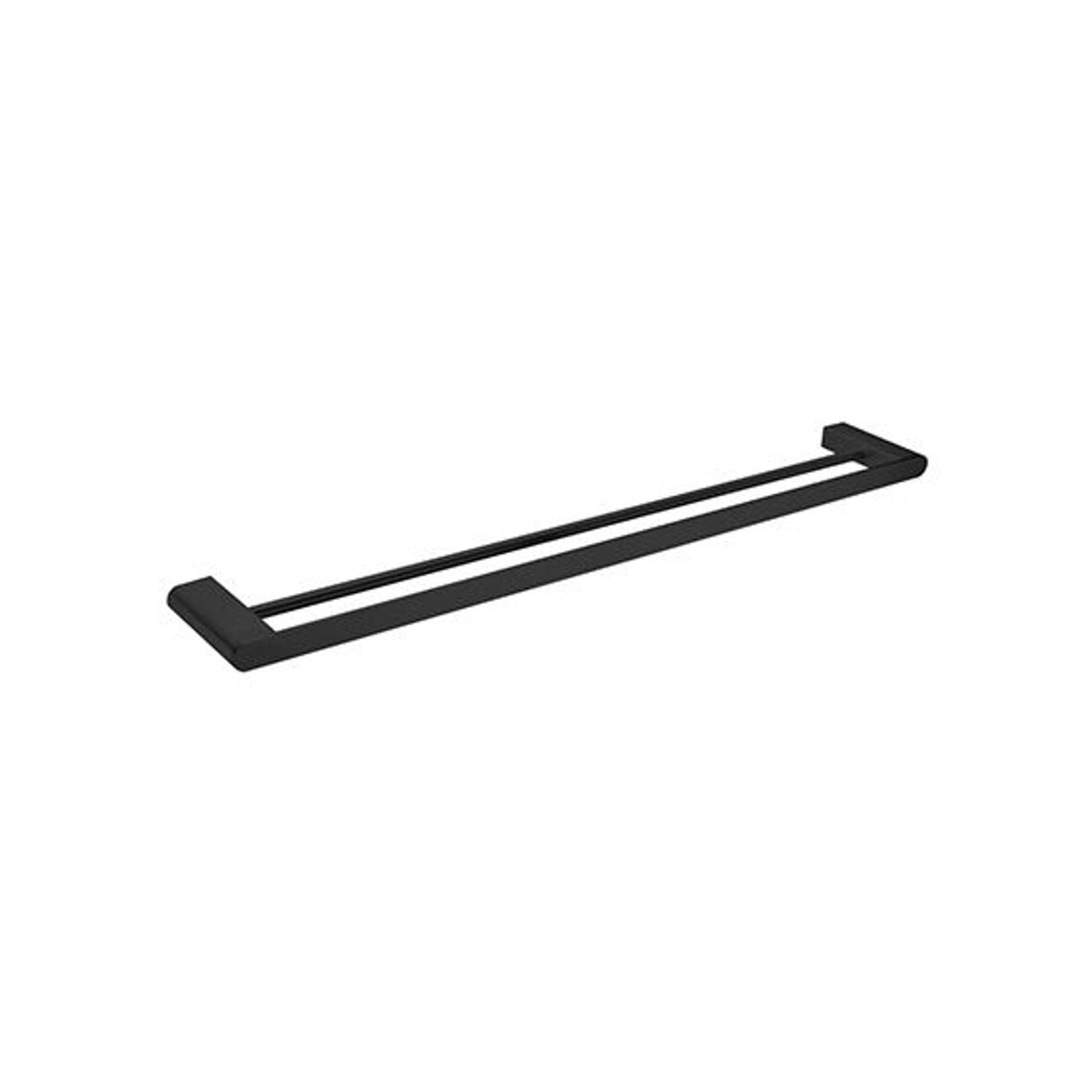 Bianca Double Towel Rail 800mm | Matte Black