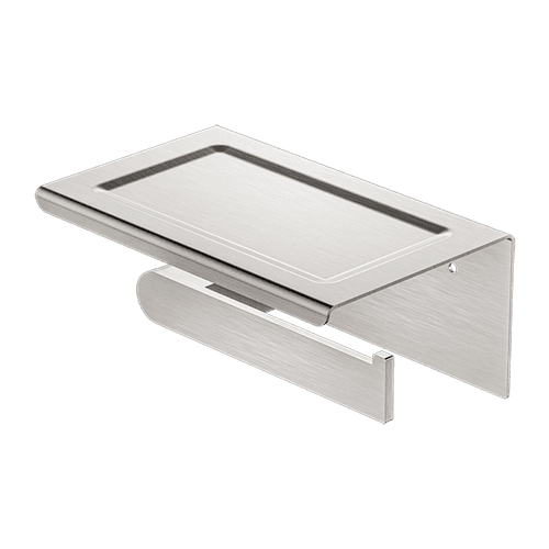 Bianca Toilet Roll Holder & Phone Holder | Brushed Nickel