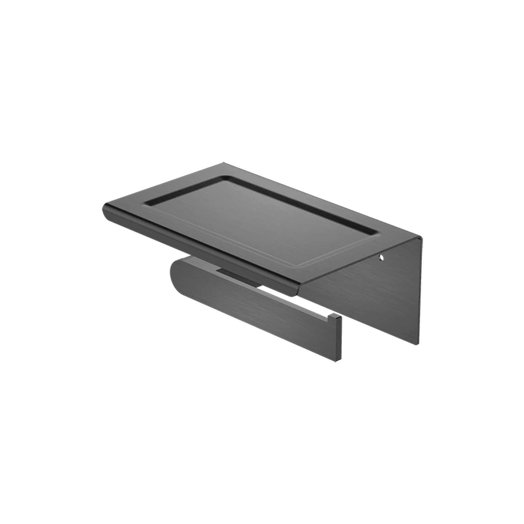Bianca Toilet Roll Holder & Phone Holder | Gun Metal