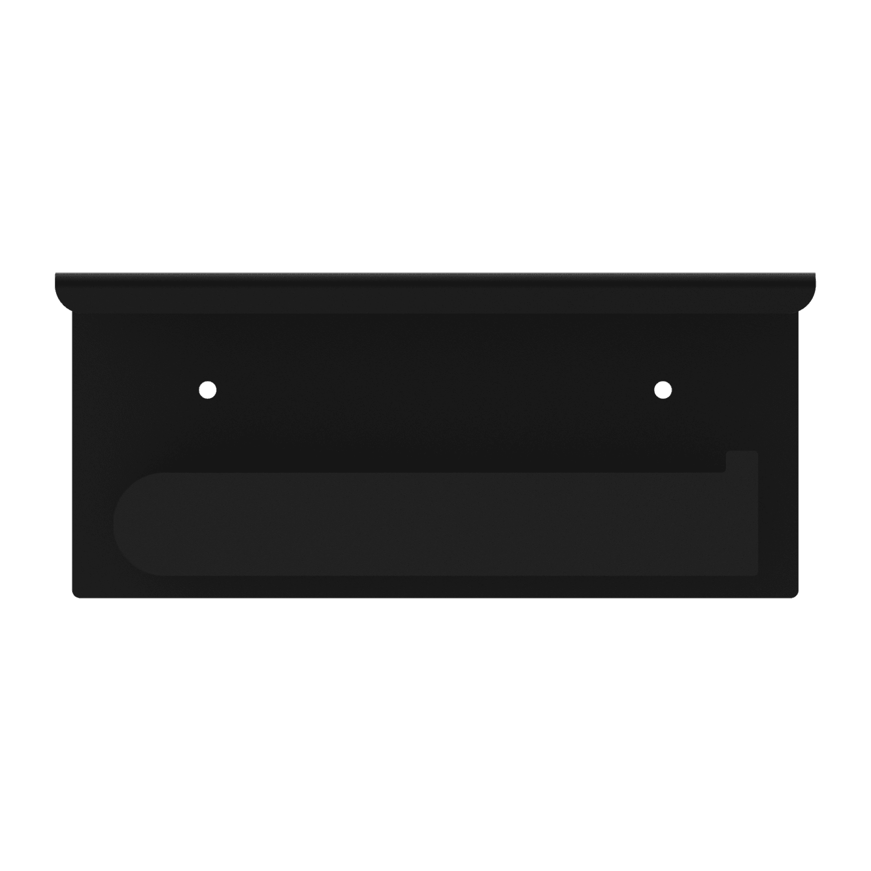 Bianca Toilet Roll Holder & Phone Holder | Matte Black