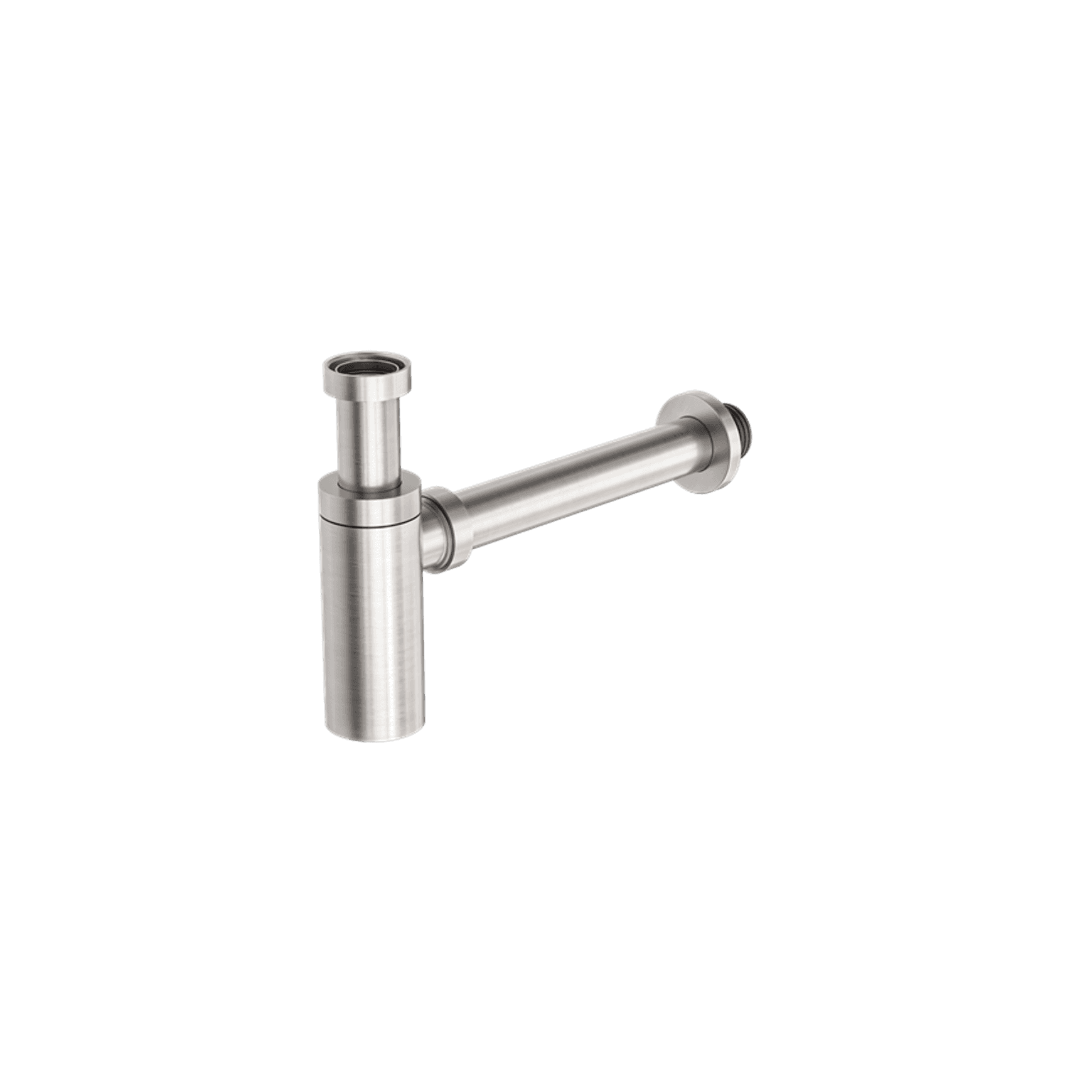 40mm Round Bottle Trap Brushed Nickel