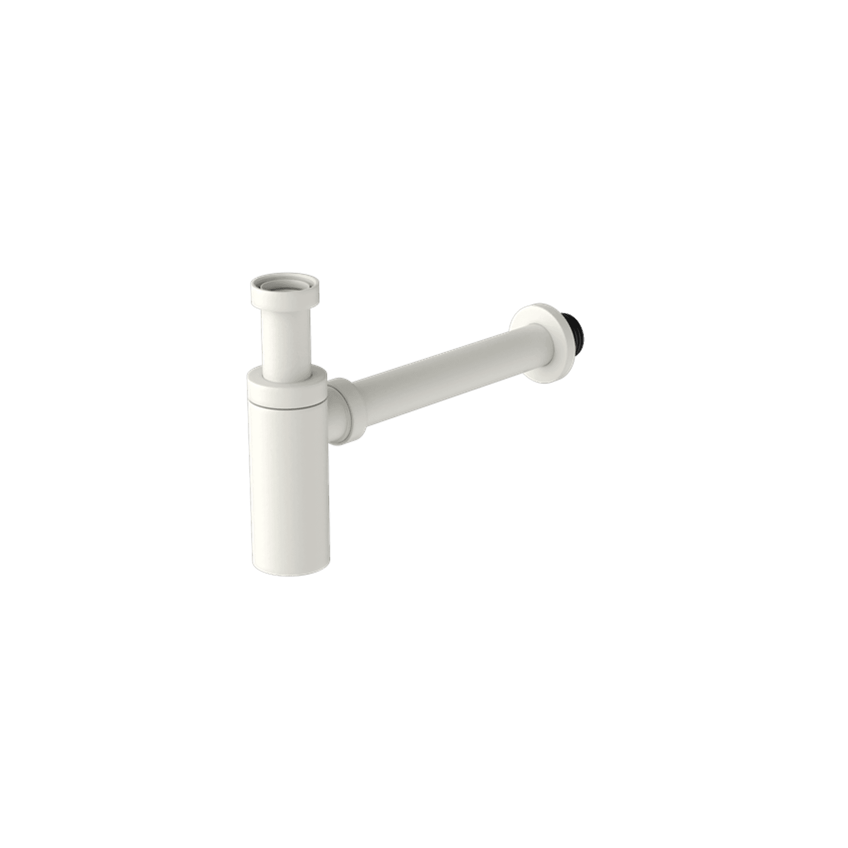 40mm Round Bottle Trap Matte White