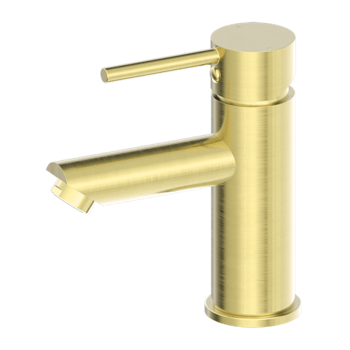 Dolce Basin Mixer Straight Spout All Pressure Brushed Gold