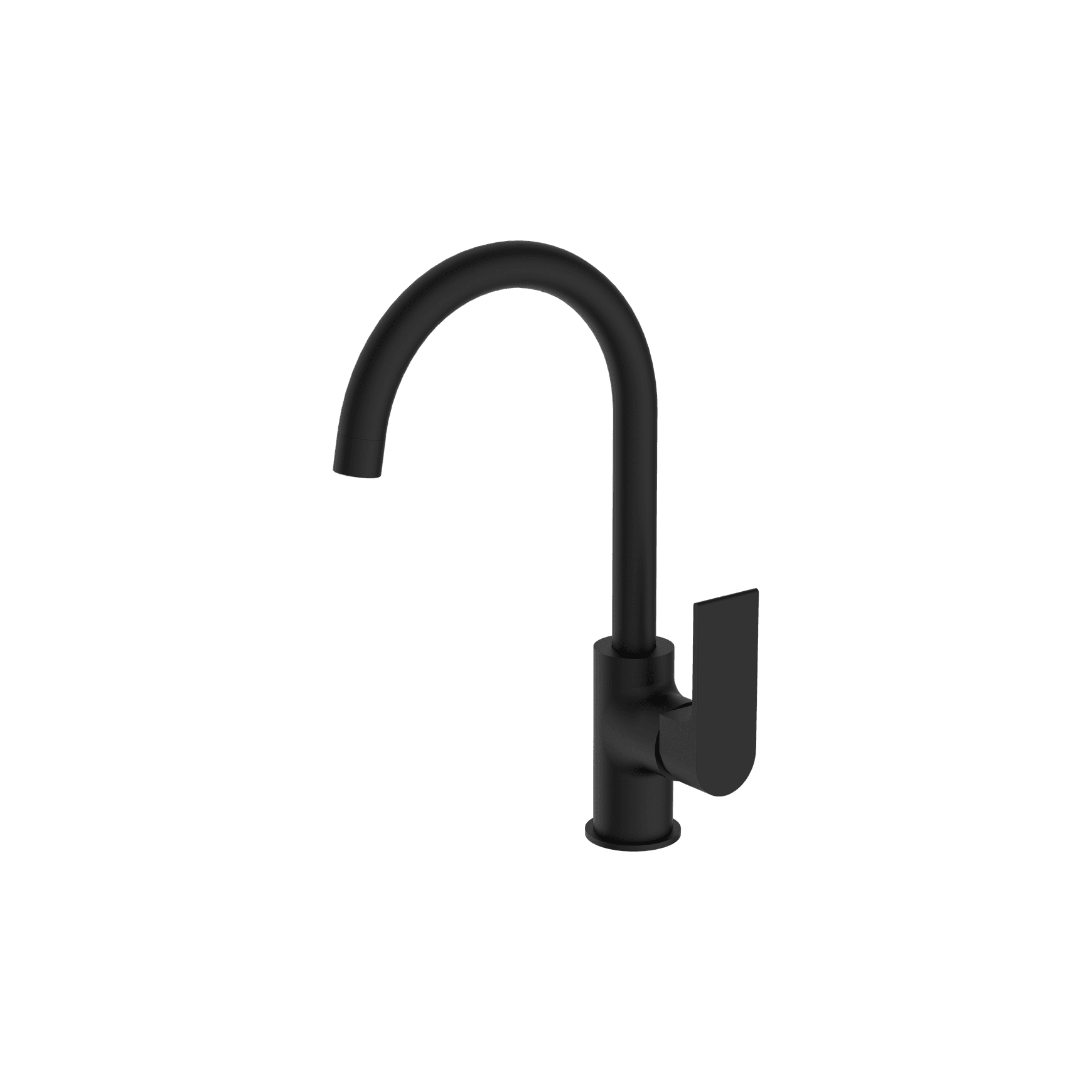 Bianca Kitchen Mixer Gooseneck Spout All Pressure Matte Black