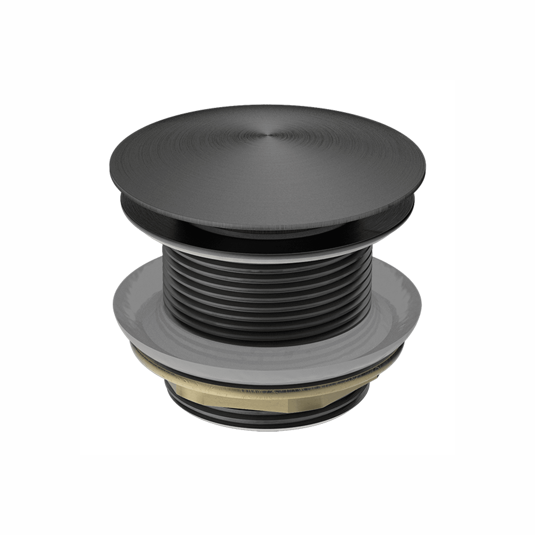40mm Bath Pop-Up Plug With Removabel Waste No Overflow Gun Metal