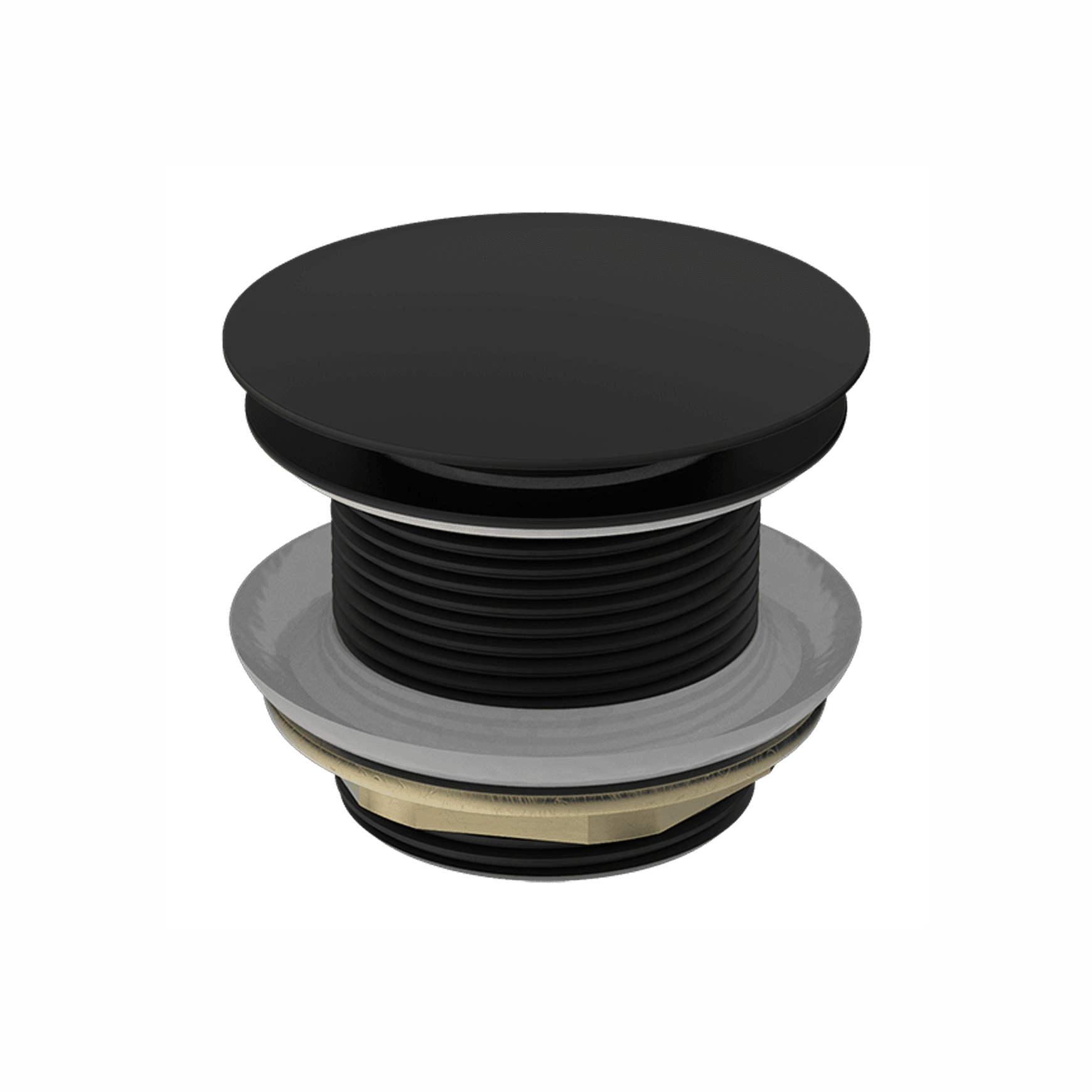 40mm Bath Pop-Up Plug With Removabel Waste No Overflow Matte Black