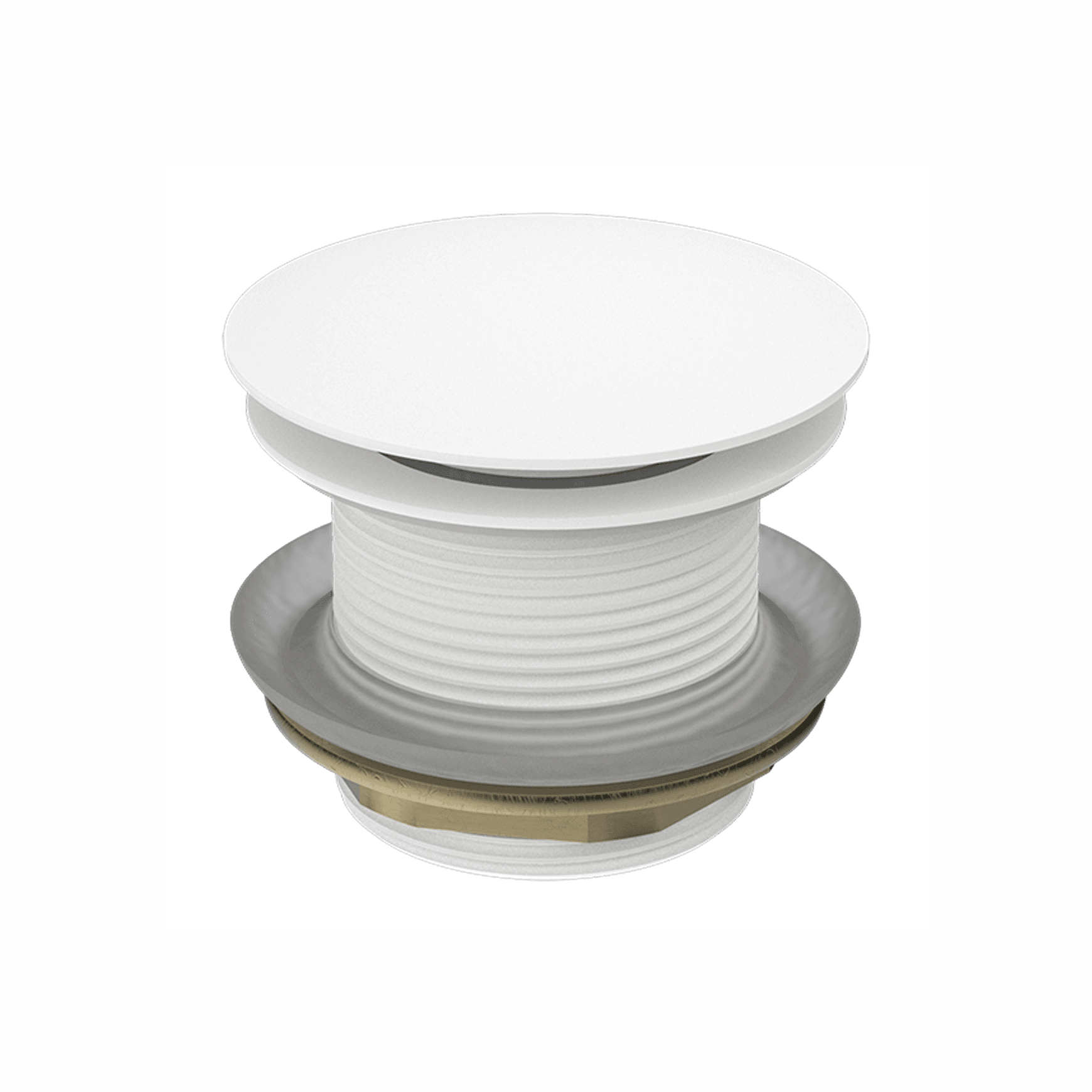 40mm Bath Pop-Up Plug With Removabel Waste No Overflow Matte White