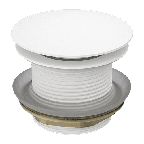 40mm Bath Pop-Up Plug With Removabel Waste No Overflow Matte White