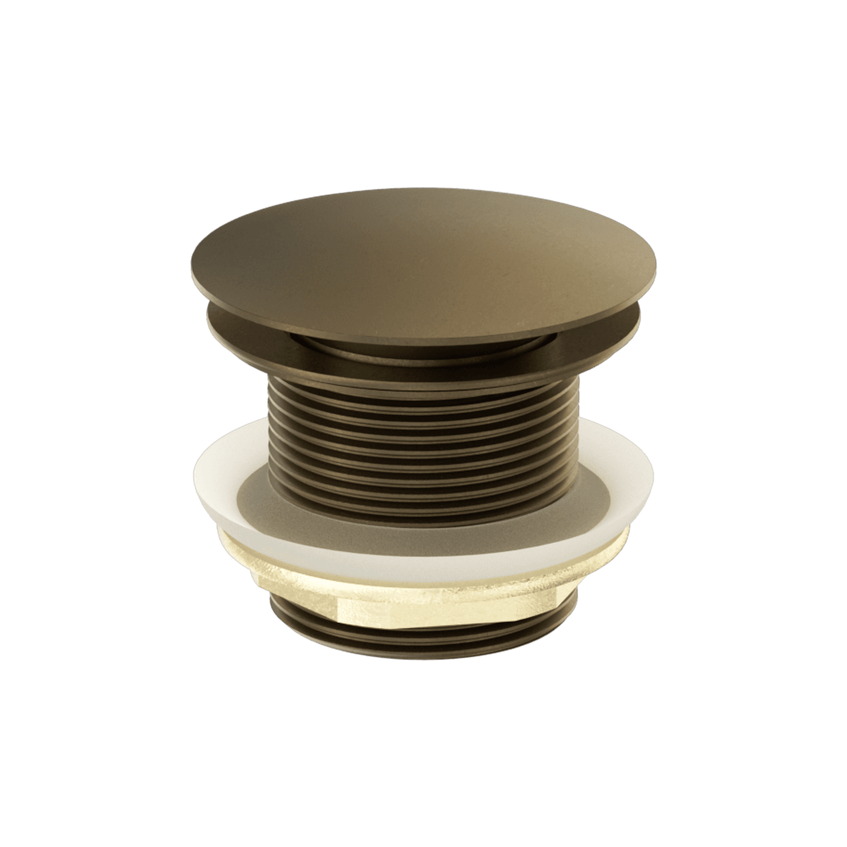 40mm Bath Pop-Up Plug With Removable Waste No Overflow Tumbled Antique Brass
